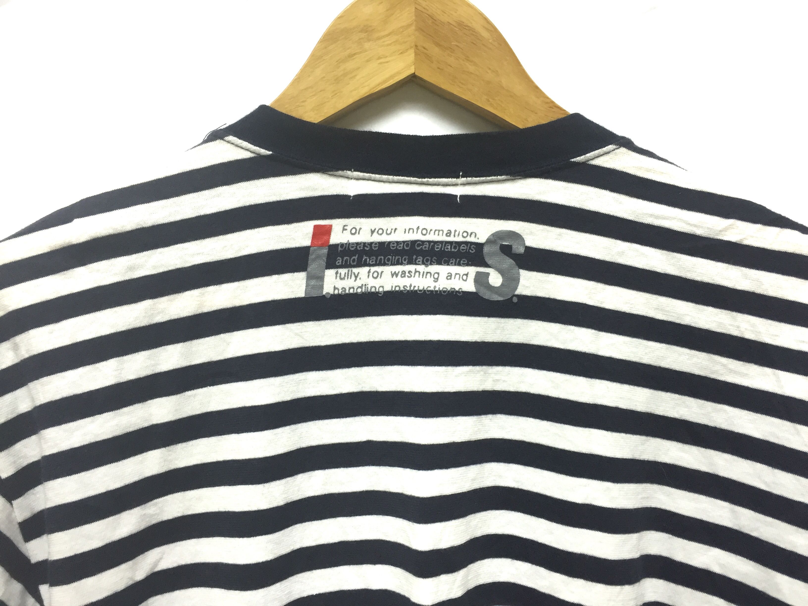 Issey Miyake × Tsumori Chisato 90s Care tag Prison Stripe tee Size US M / EU 48-50 / 2 - 1 Thumbnail