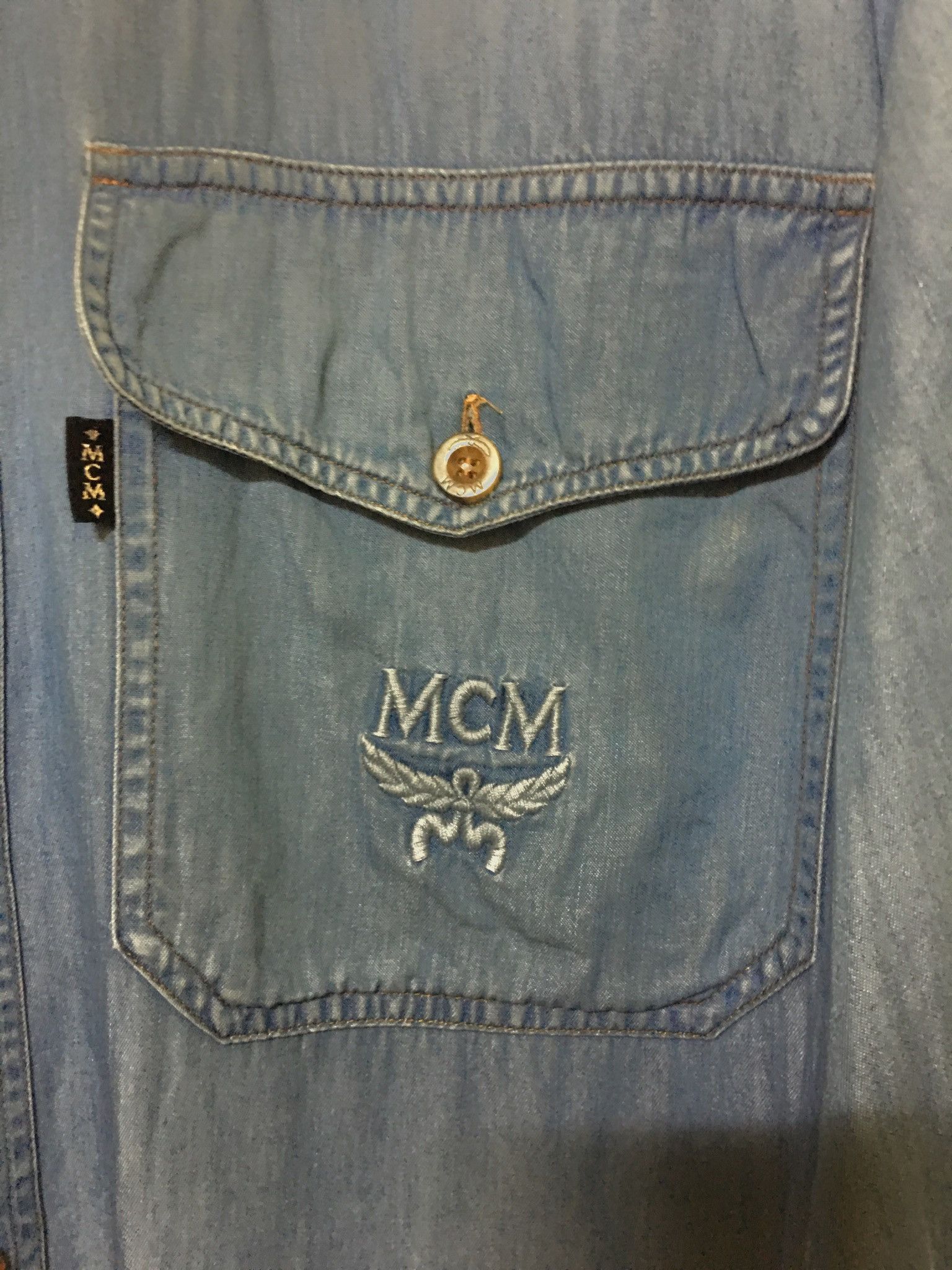 MCM Vintage MCM Embroidered Long Shirts Button Ups Design Size US M / EU 48-50 / 2 - 3 Thumbnail