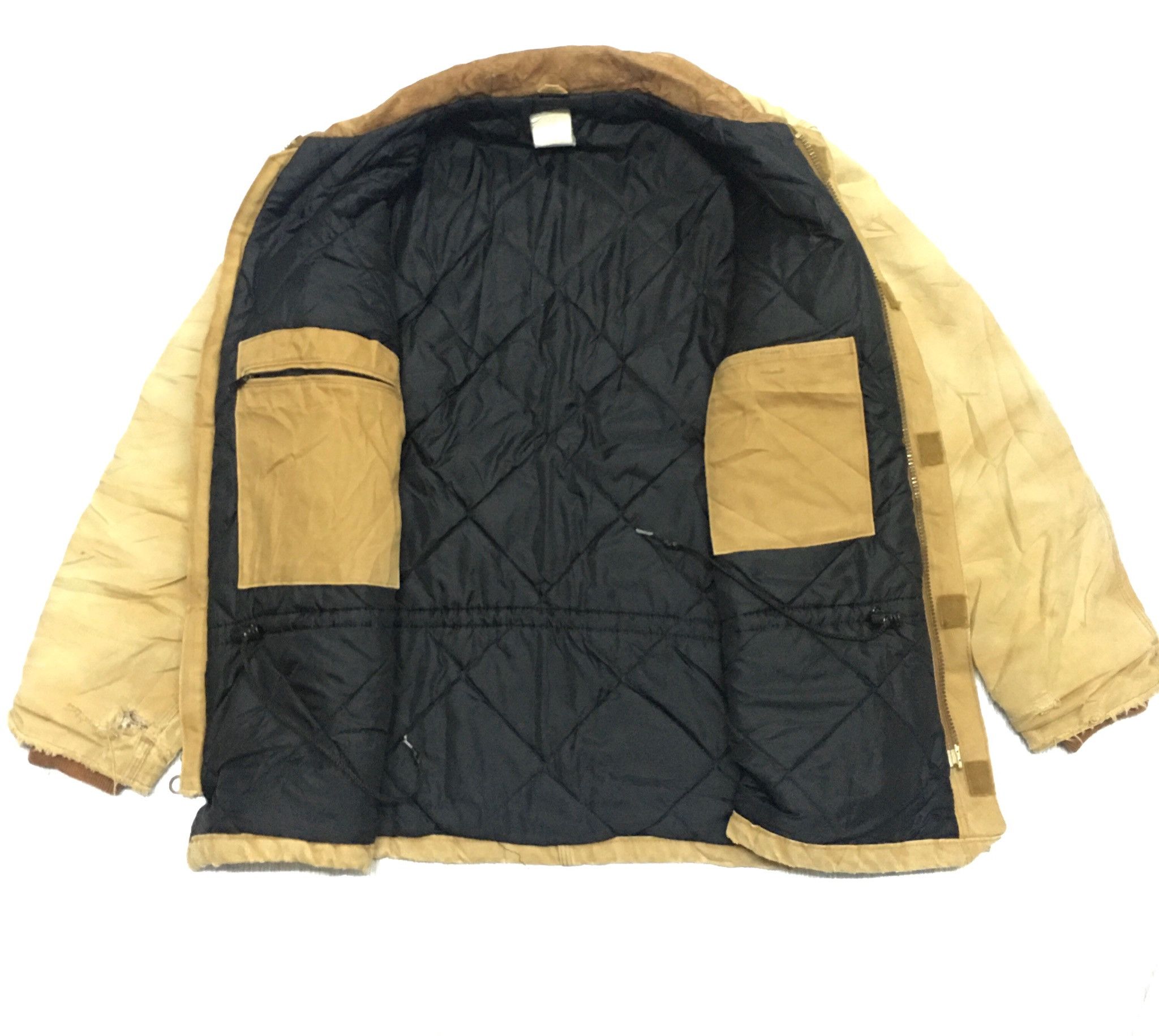 Carhartt Crazy distressed Vintage 90s Carhartt Canvas work jacket Size US L / EU 52-54 / 3 - 7 Thumbnail