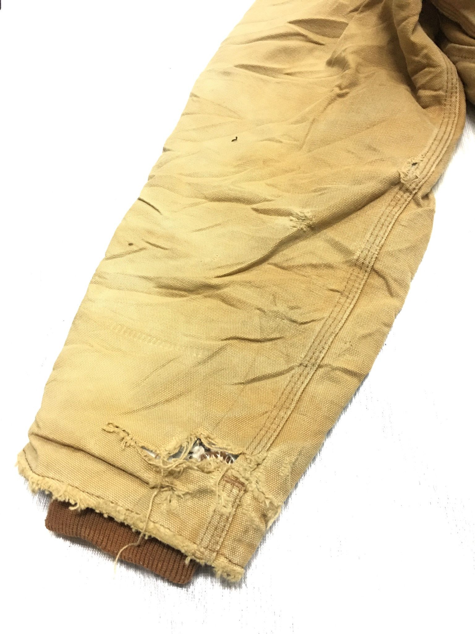Carhartt Crazy distressed Vintage 90s Carhartt Canvas work jacket Size US L / EU 52-54 / 3 - 4 Thumbnail