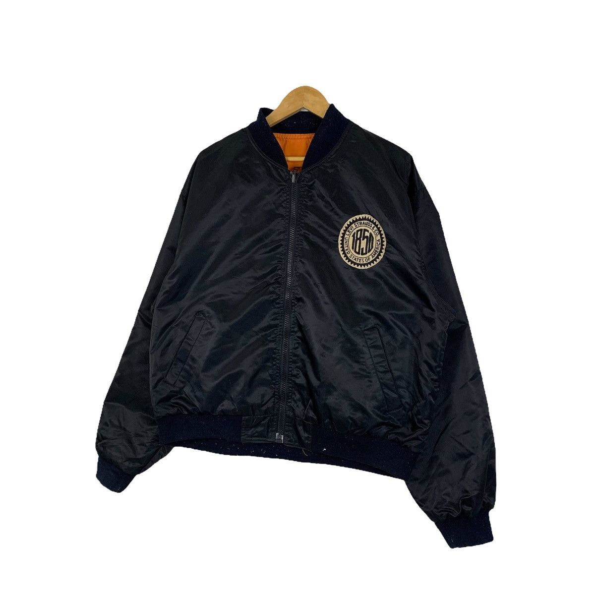 Levi's × Levi's Vintage Clothing × Vintage LEVIS Strauss Usa 1850 Worker Zipper Bomber Flight Jacket Size US XL / EU 56 / 4 - 7 Thumbnail