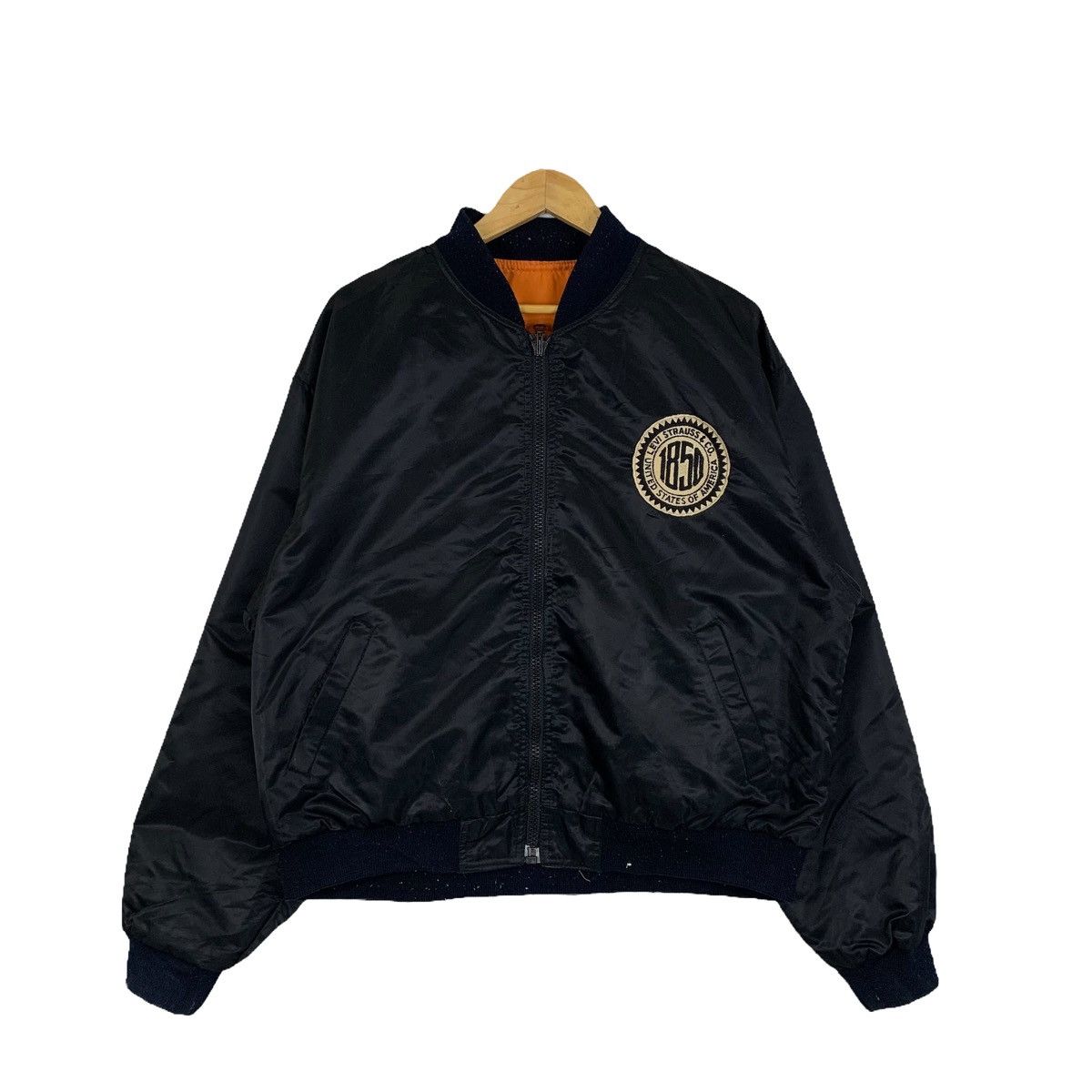 Levi's × Levi's Vintage Clothing × Vintage LEVIS Strauss Usa 1850 Worker Zipper Bomber Flight Jacket Size US XL / EU 56 / 4 - 2 Thumbnail