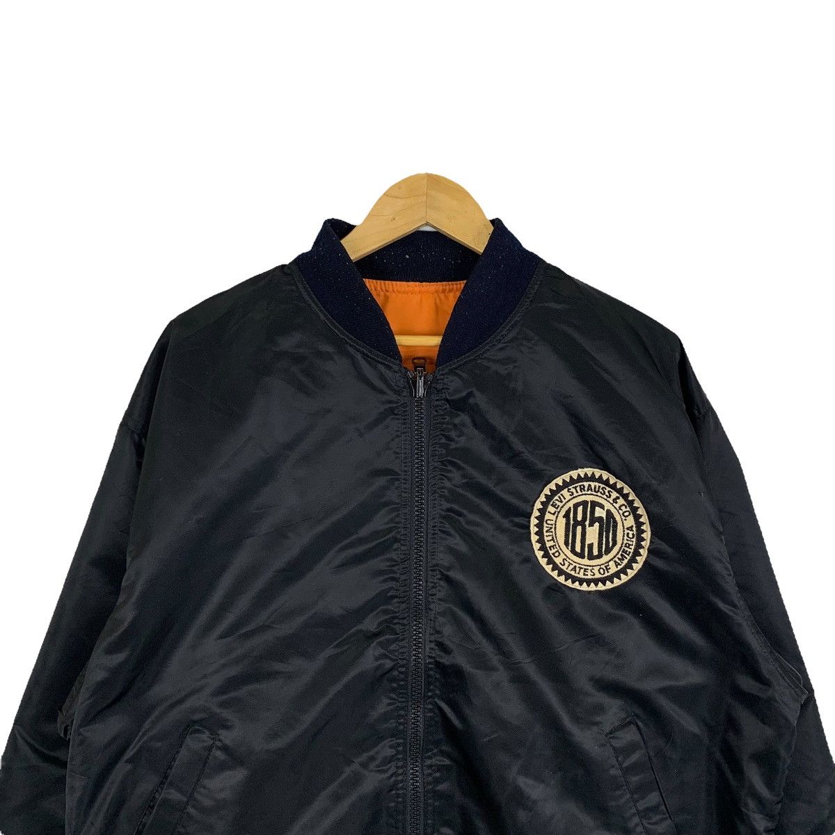 Levi's × Levi's Vintage Clothing × Vintage LEVIS Strauss Usa 1850 Worker Zipper Bomber Flight Jacket Size US XL / EU 56 / 4 - 9 Thumbnail