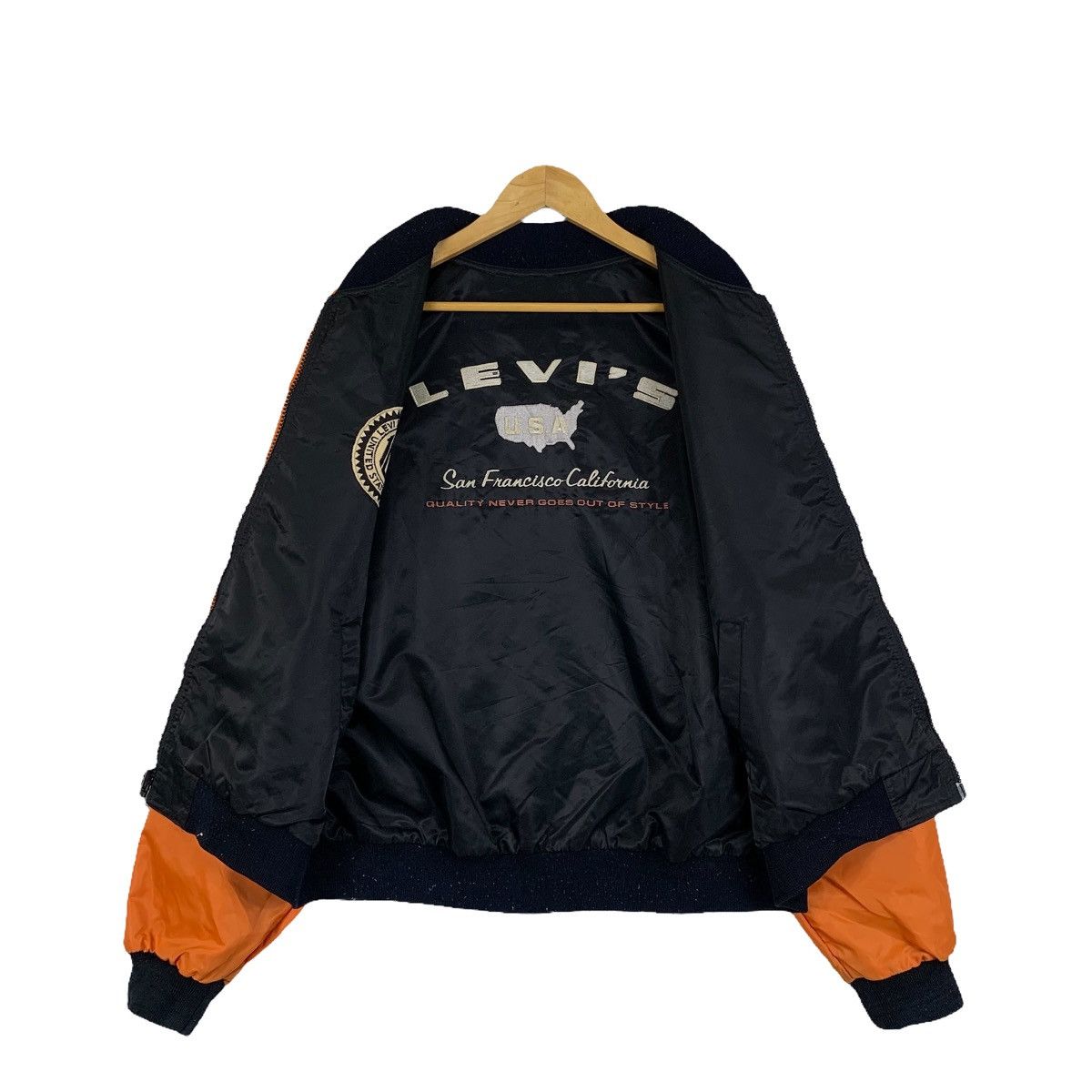 Levi's × Levi's Vintage Clothing × Vintage LEVIS Strauss Usa 1850 Worker Zipper Bomber Flight Jacket Size US XL / EU 56 / 4 - 6 Thumbnail