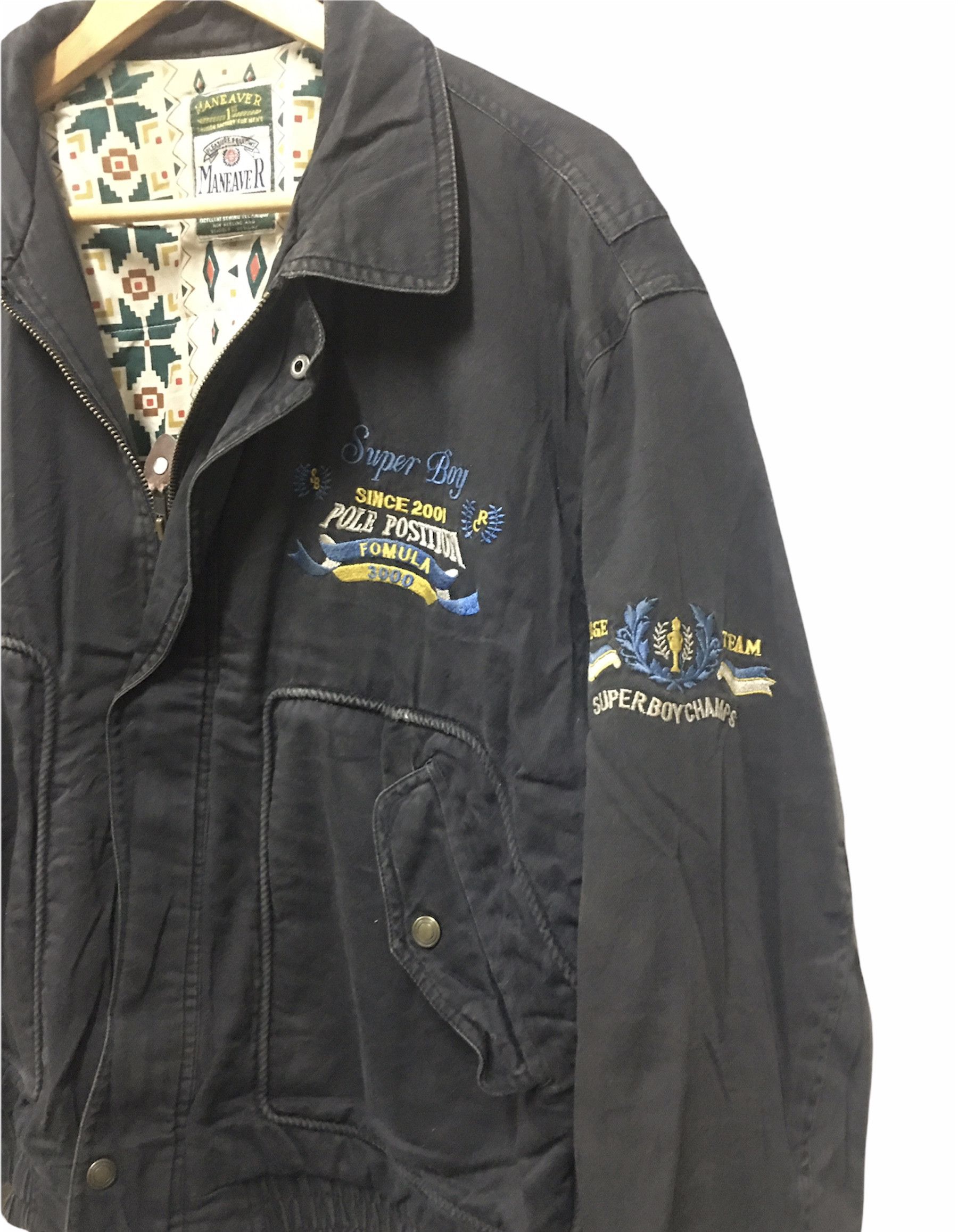 Japanese Brand Vintage Maneaver super boy champs jacket Size US L / EU 52-54 / 3 - 2 Thumbnail