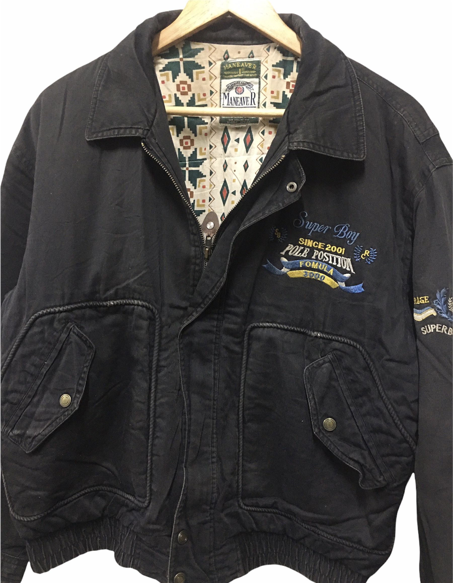 Japanese Brand Vintage Maneaver super boy champs jacket Size US L / EU 52-54 / 3 - 3 Thumbnail