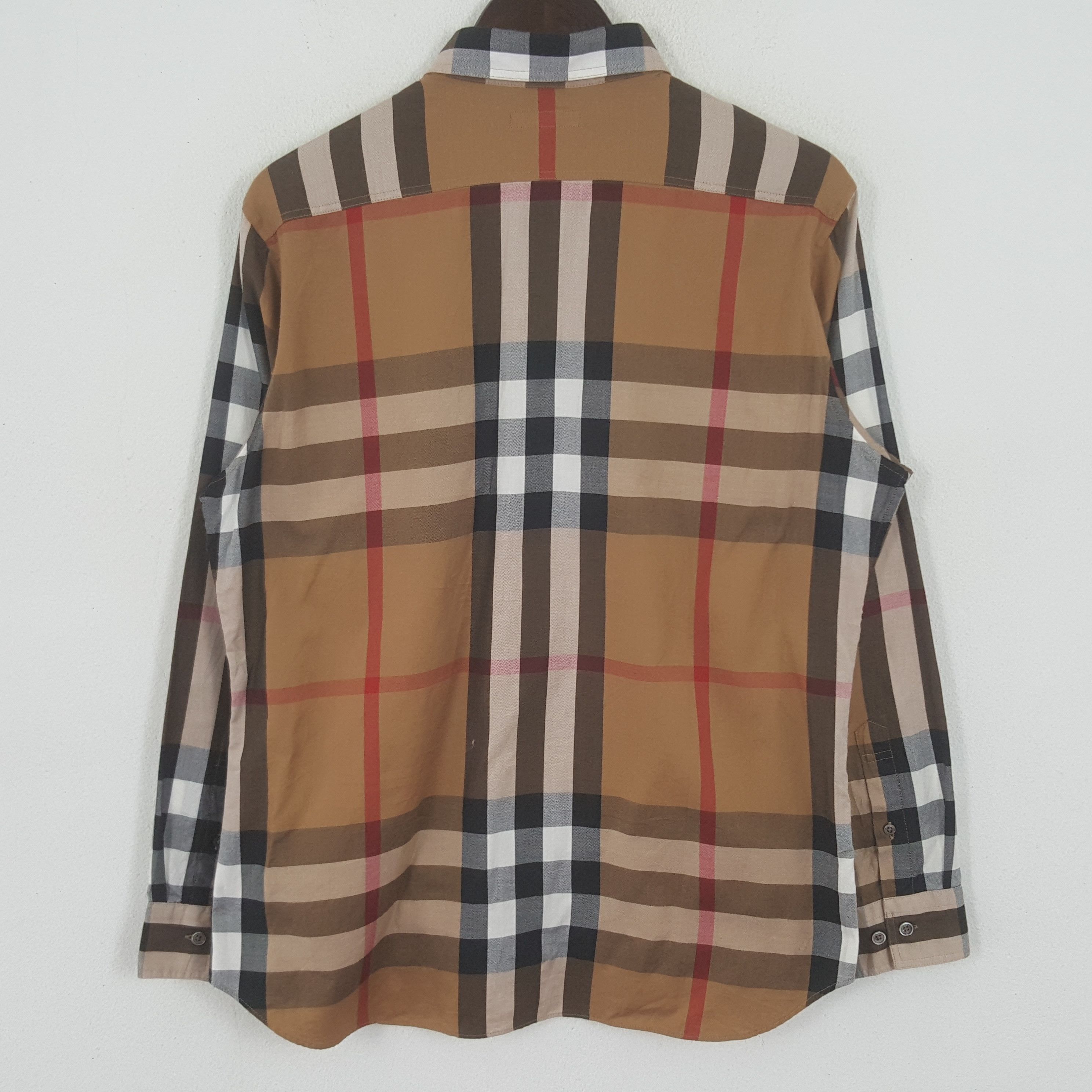 Burberry × Vintage Vintage Burberry Nova Check Long Sleeve Shirt Size US L / EU 52-54 / 3 - 2 Thumbnail