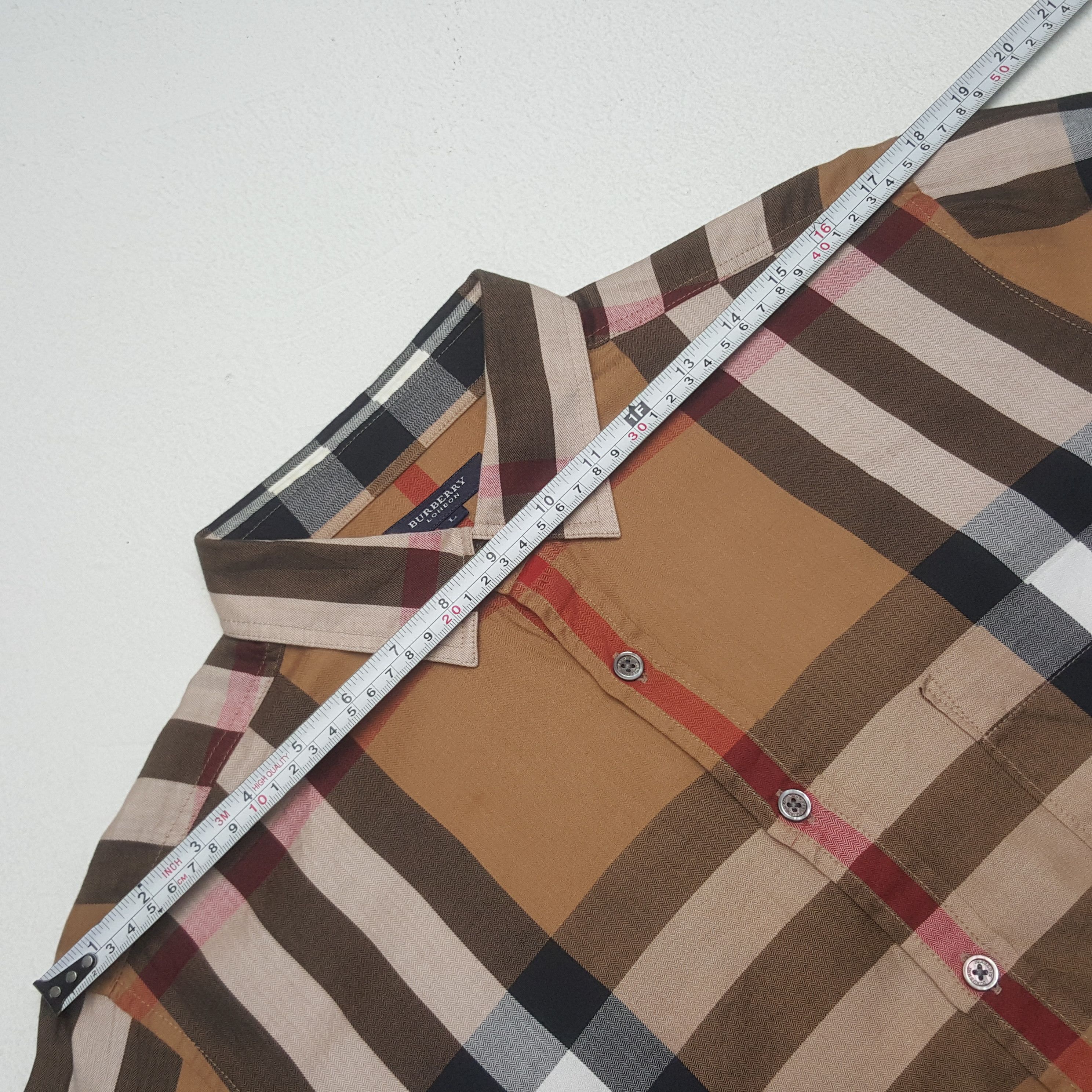 Burberry × Vintage Vintage Burberry Nova Check Long Sleeve Shirt Size US L / EU 52-54 / 3 - 10 Thumbnail