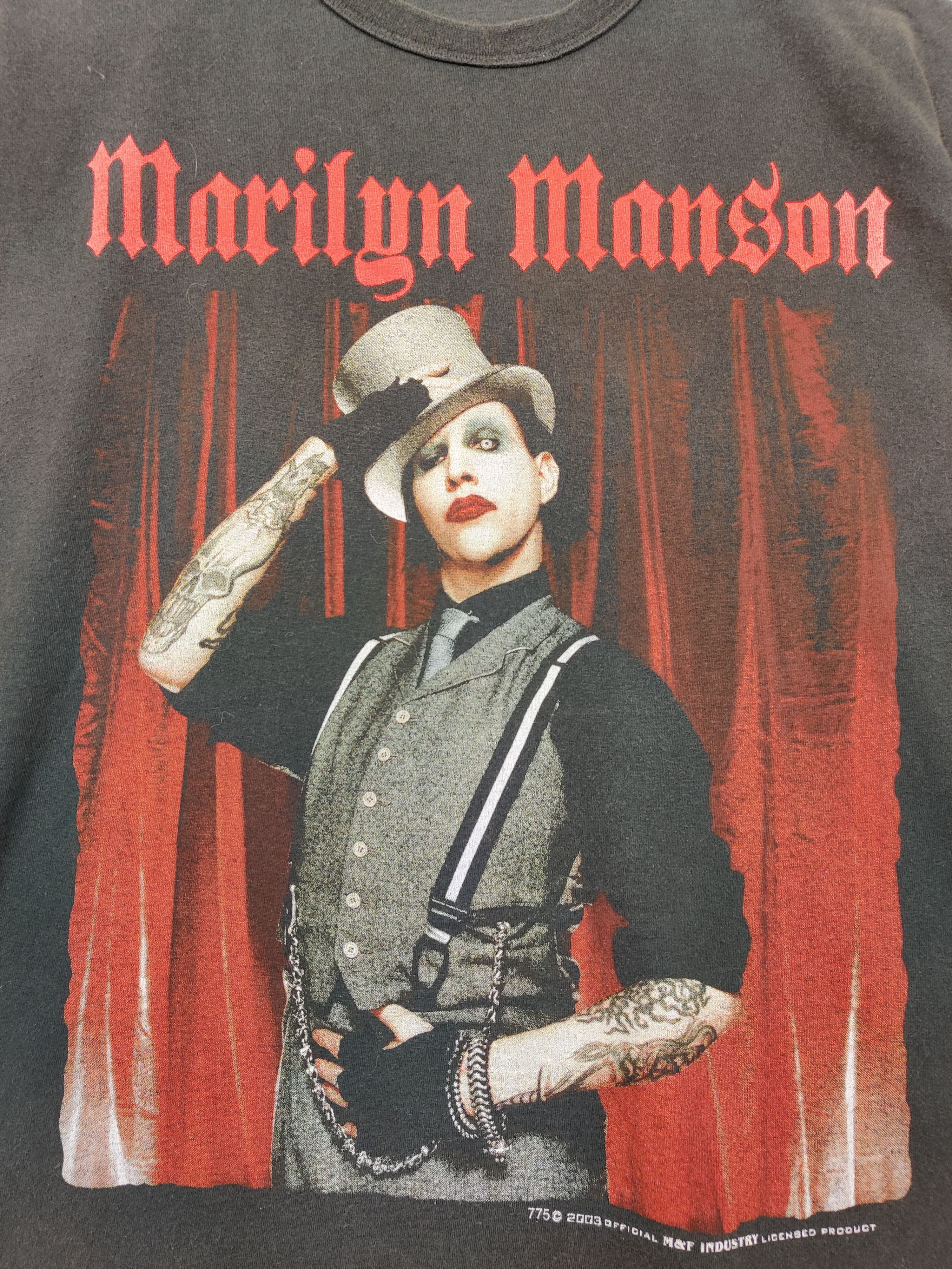 Band Tees Vintage Marilyn Manson Band Tee Tshirt Size US L / EU 52-54 / 3 - 3 Thumbnail