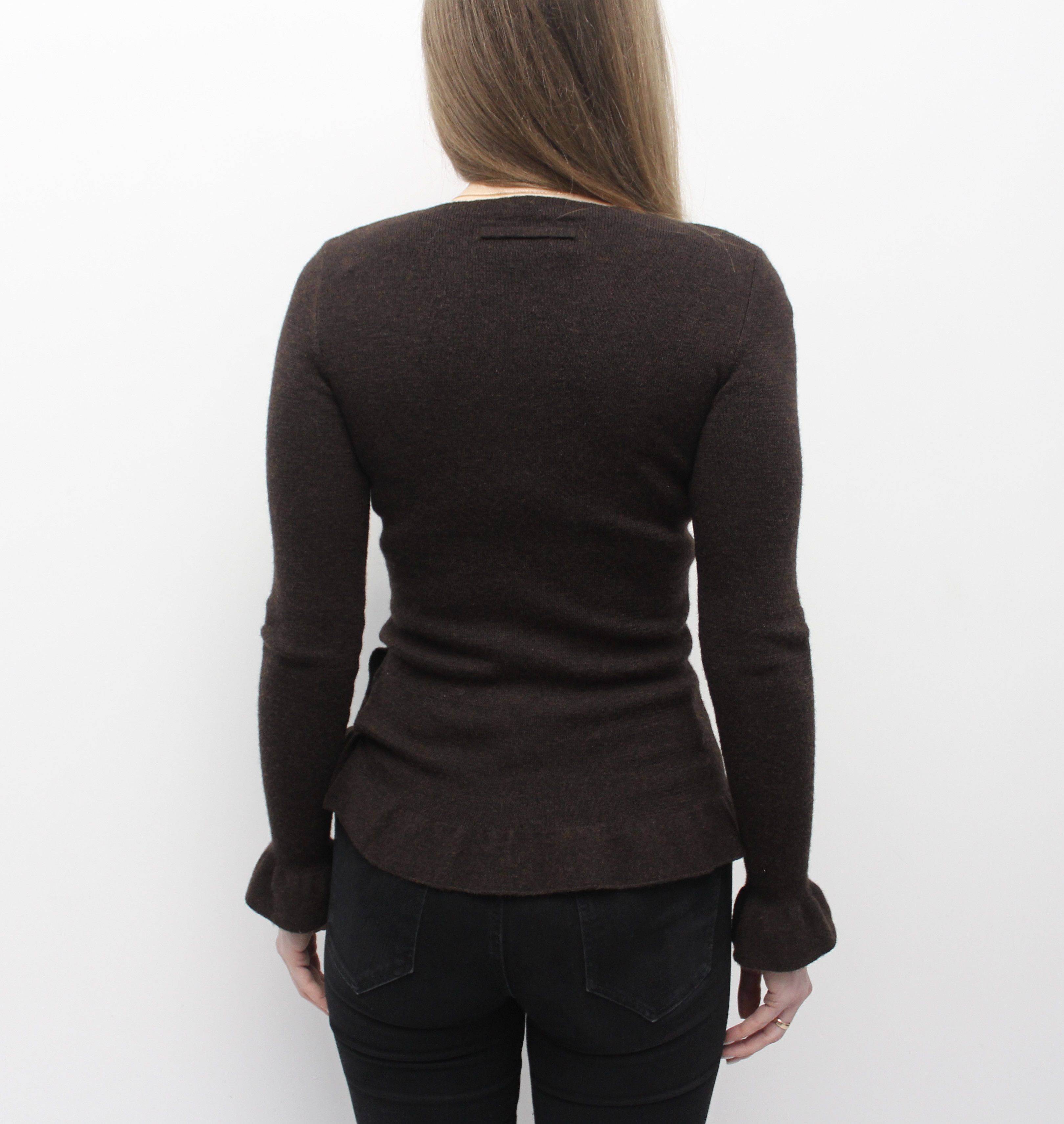 Jean Paul Gaultier × Vintage Women's Jean Paul Gaultier 1990s Wool Lace Sweater Pullover Size S / US 4 / IT 40 - 8 Thumbnail