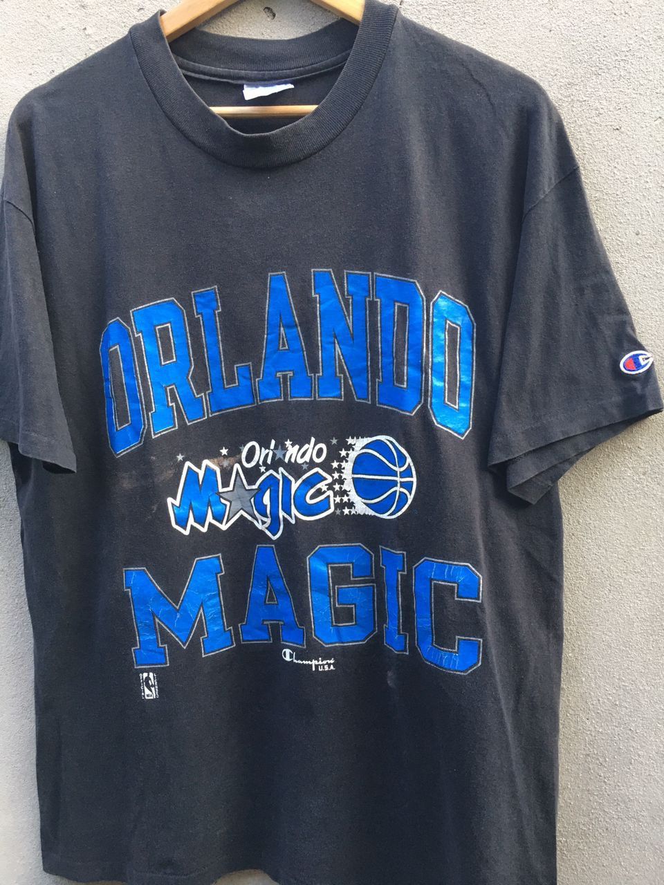 Champion × NBA Vintage 90s Olando Magic Basketball x champion black shirt Size US L / EU 52-54 / 3 - 2 Thumbnail