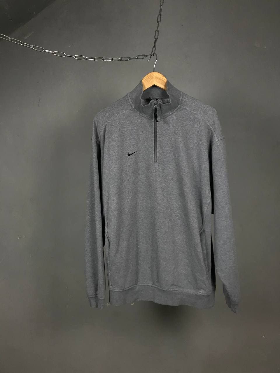 Vintage Nike swoosh streetwear vintage 1/4 zip sweatshirt Size US M / EU 48-50 / 2 - 1 Thumbnail