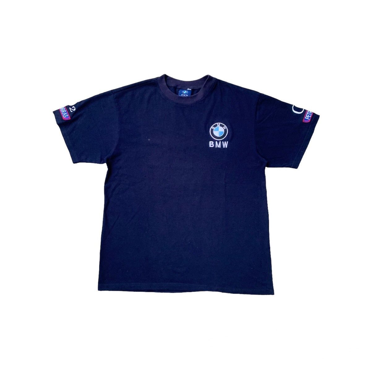 image of Vintage Bmw William F1 Team Sauber Embroidery Tees in Blue, Men's (Size Large)
