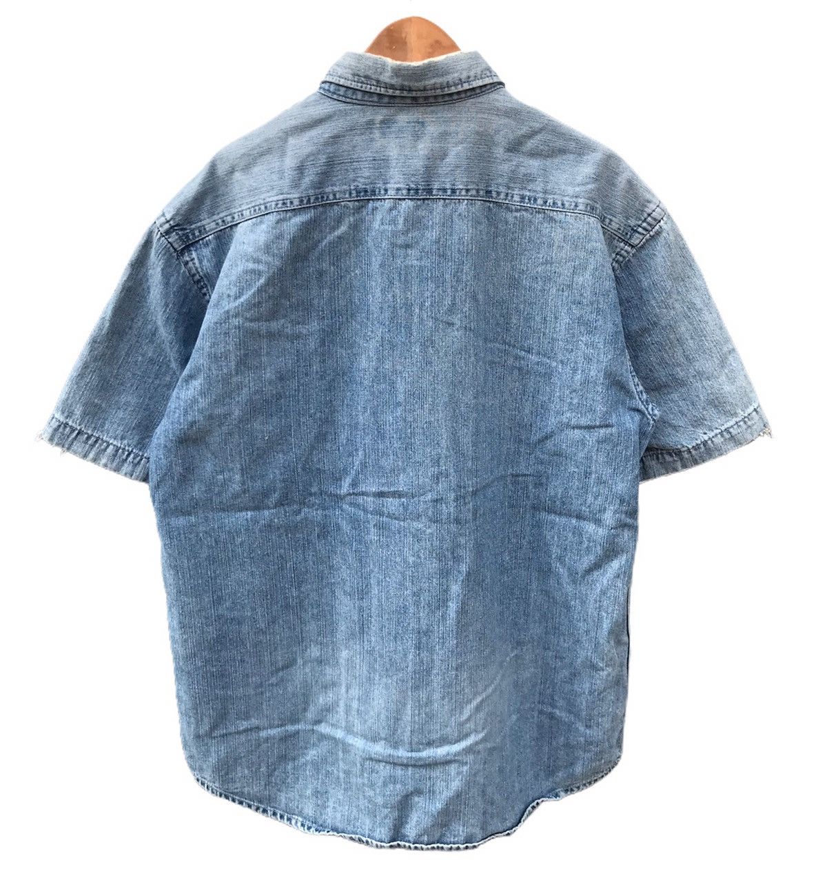 Vintage Vintage 90s Oshkosh double pocket blue denim shirts Size US M / EU 48-50 / 2 - 3 Thumbnail