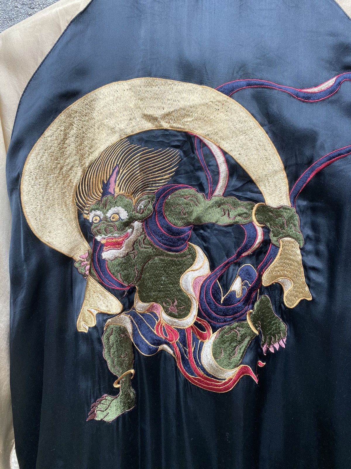 Japanese Brand Vintage Sukajan Reversible Devil Embroidery Satin Jacket Size US L / EU 52-54 / 3 - 6 Thumbnail