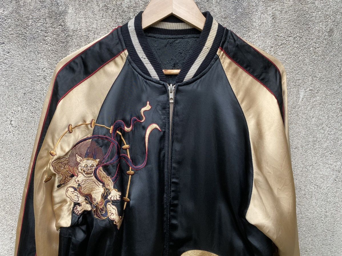 Japanese Brand Vintage Sukajan Reversible Devil Embroidery Satin Jacket Size US L / EU 52-54 / 3 - 5 Thumbnail