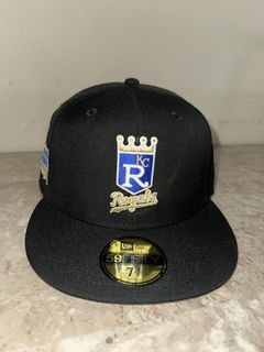 Exclusive New Era Kansas City Royals Fitted Hat MLB Club Size 7 3/8 2tone  script