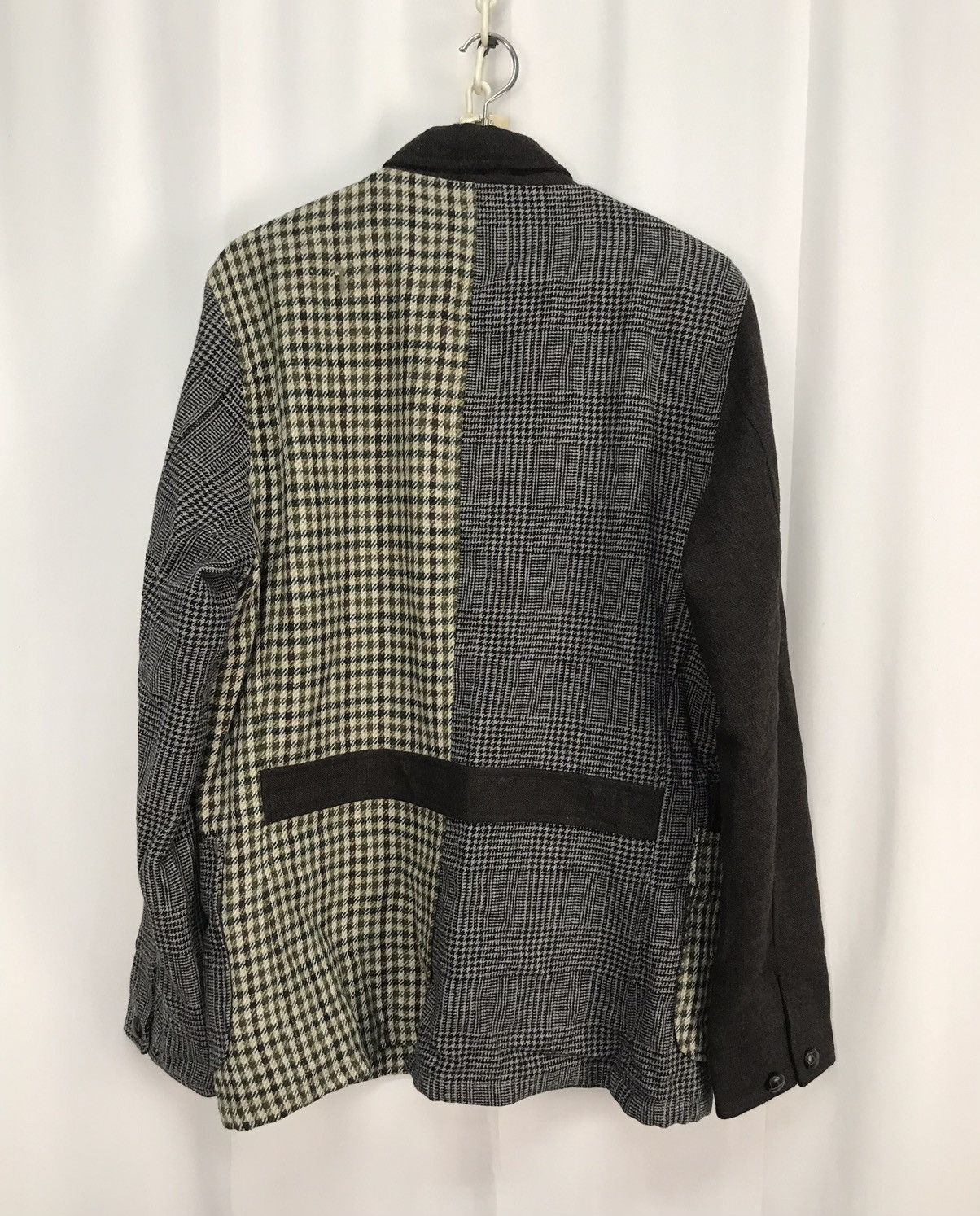 Japanese Brand × Vintage Vintage wool multi patchwork button up jacket by KU Size US M / EU 48-50 / 2 - 4 Thumbnail
