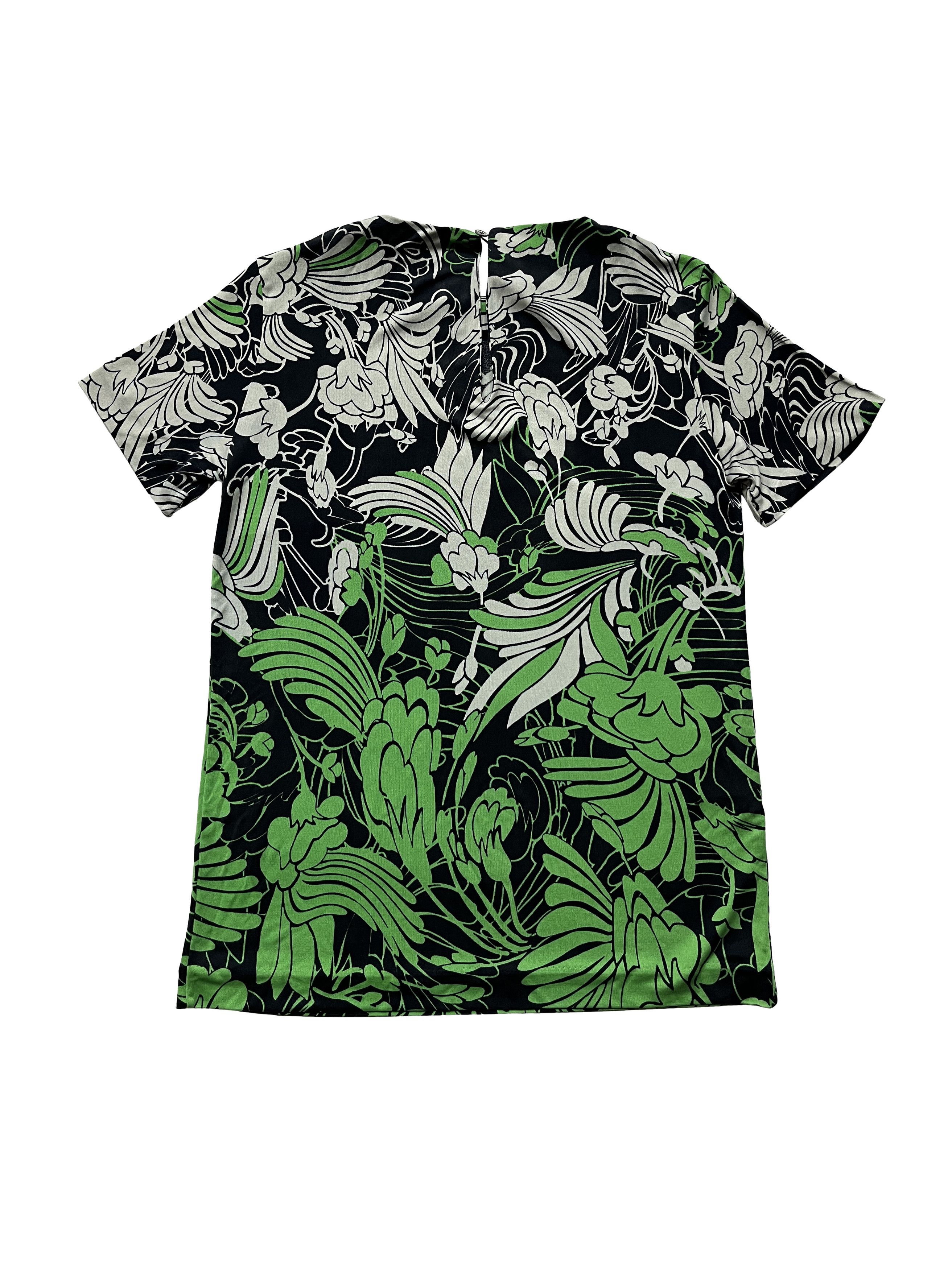 Miu Miu ⚡️QUICK SALE⚡️2014 Miu Miu Green/White/Black Patterned Top Size XS / US 0-2 / IT 36-38 - 2 Thumbnail