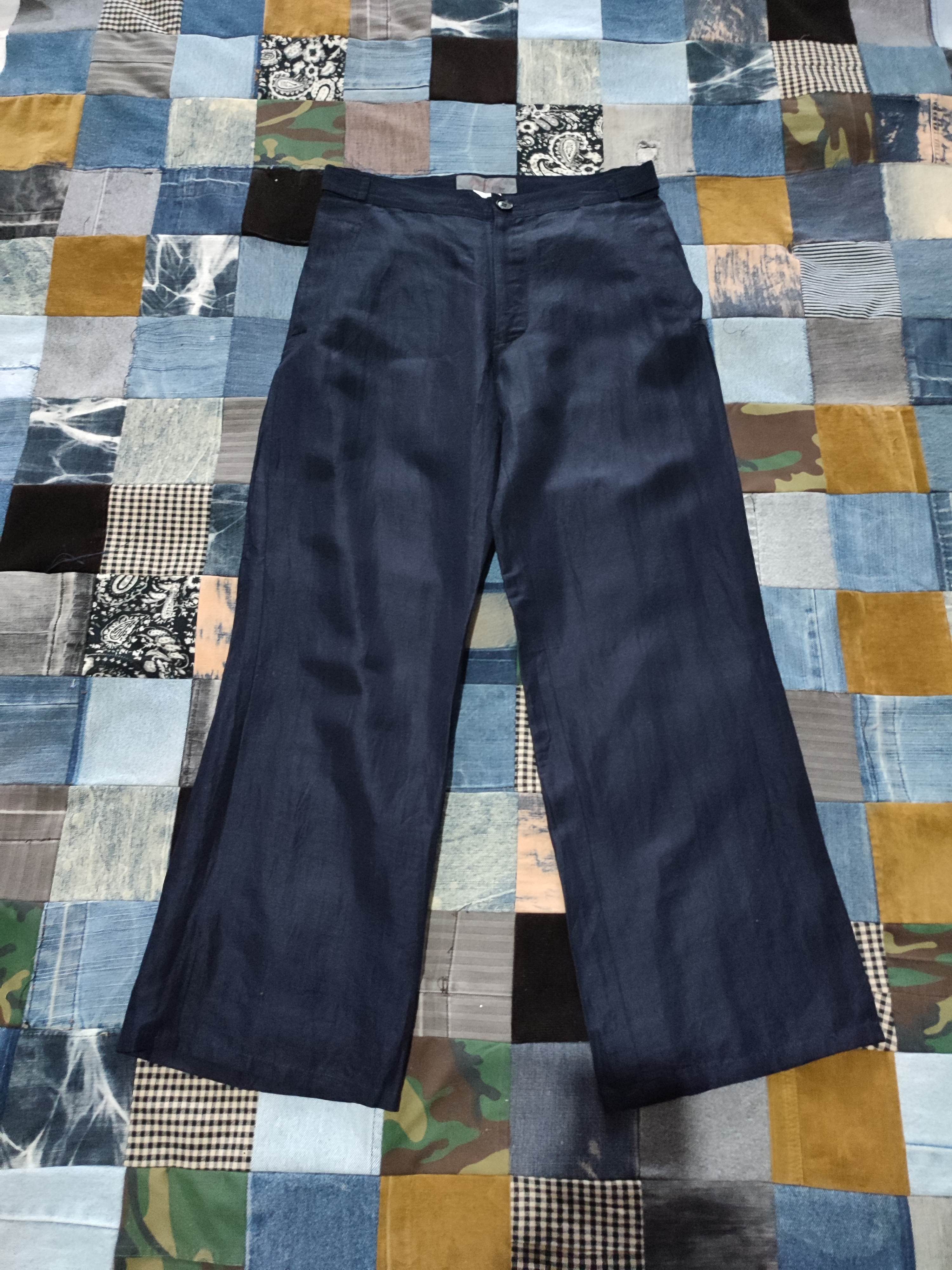 image of Avant Garde x Yohji Yamamoto + Noir Rayon & Ramie Material Pants in Navy, Women's (Size 30)