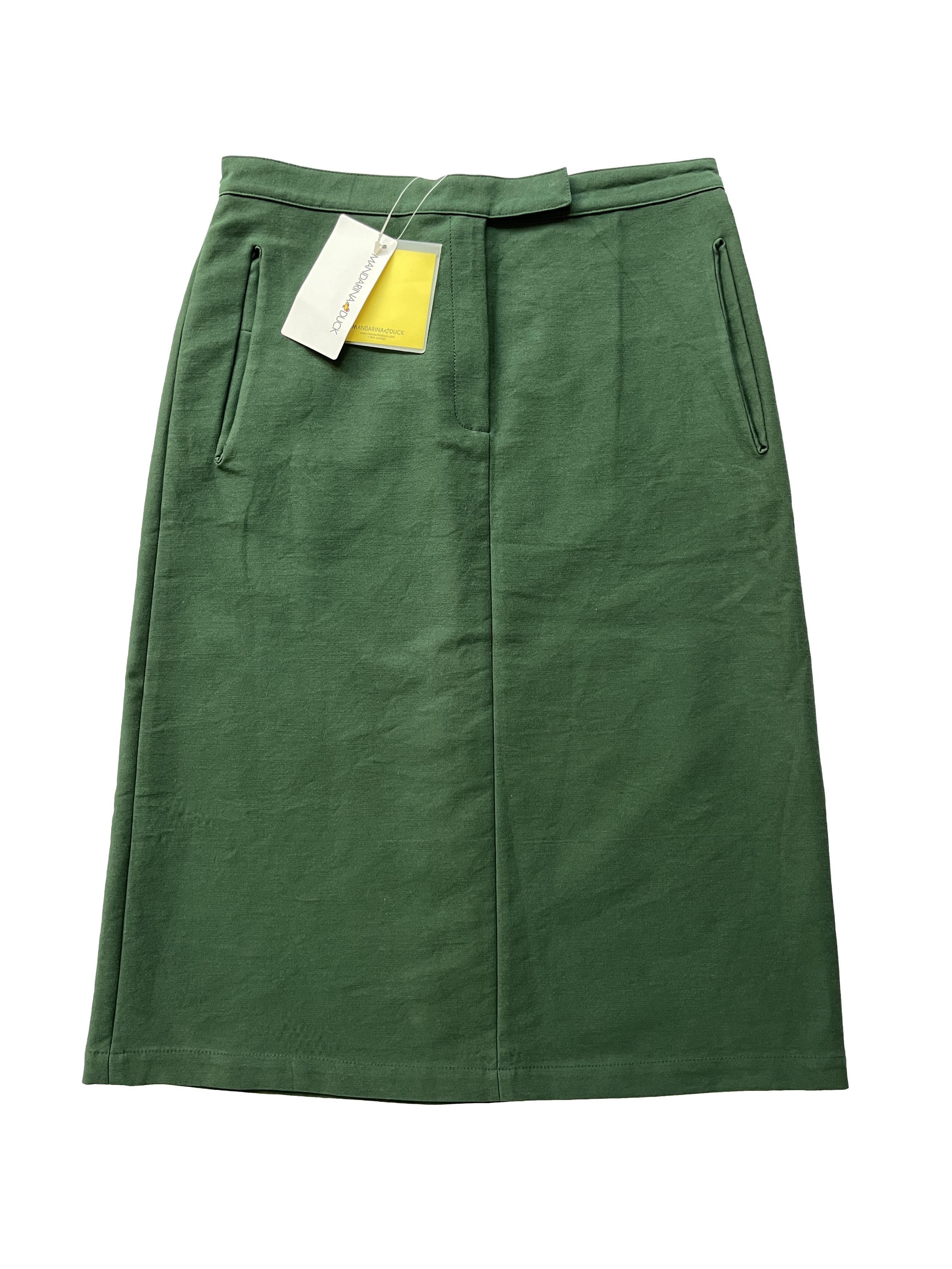 Mandarina Duck ⚡️QUICK SALE⚡️2000s' Mandarina Duck Exowear Green Skirt Size 28" / US 6 / IT 42 - 2 Thumbnail