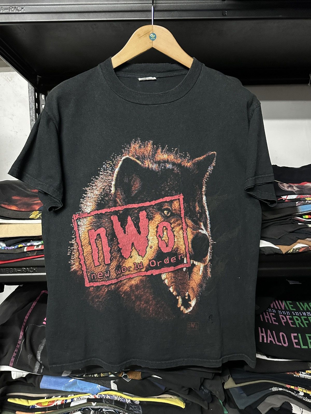 Vintage 90s New World Order NWO Sun Faded Tee