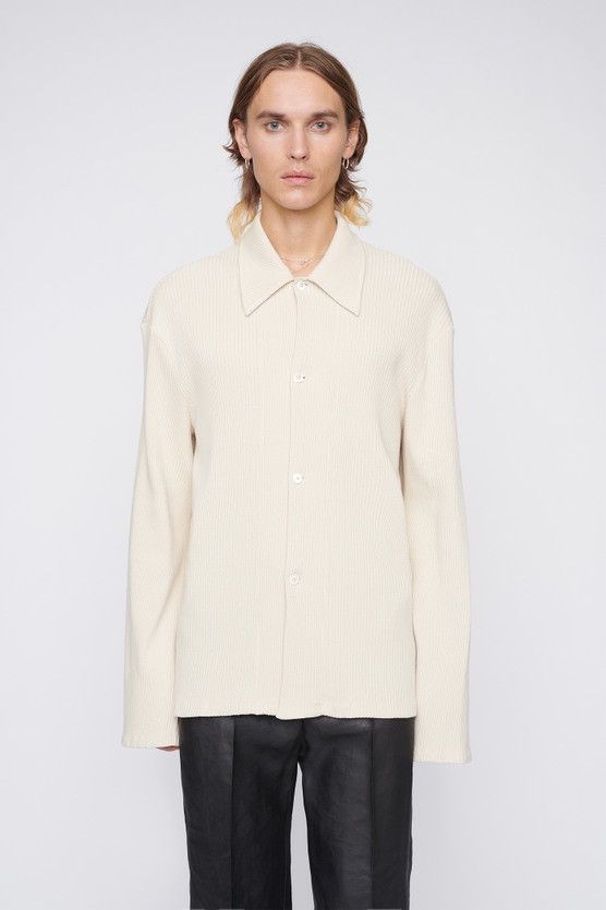 image of Our Legacy Retreat Rib Shirt in Cream, Men's (Size Medium)