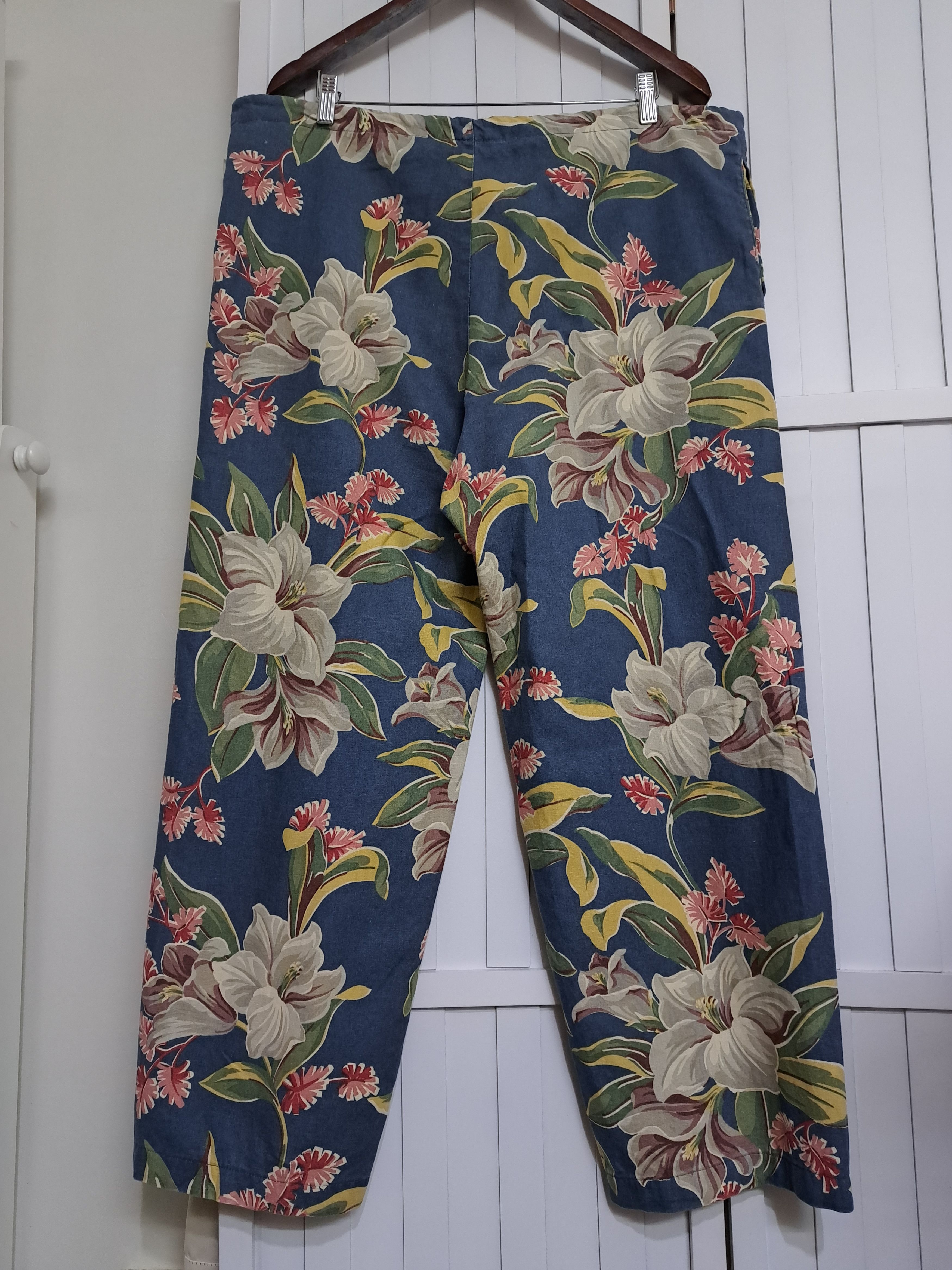 Polo Ralph Lauren Vintage Polo Ralph Lauren Floral Drawstring Trousers Size US 34 / EU 50 - 4 Thumbnail