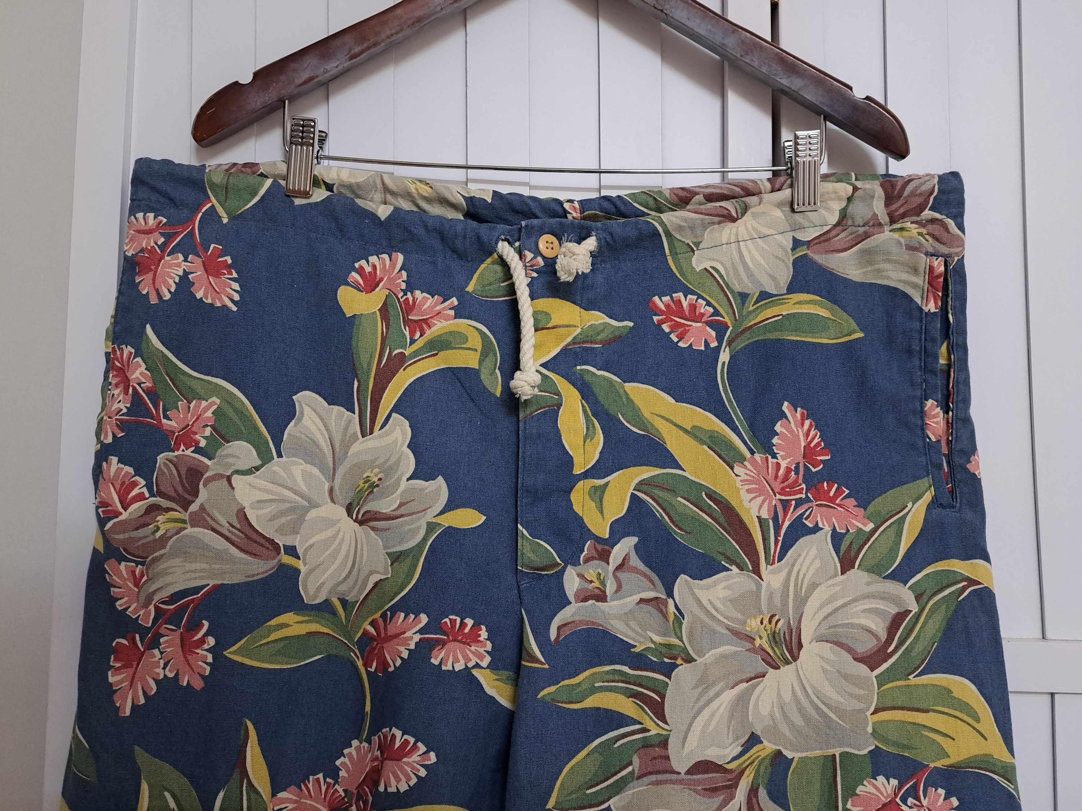 Polo Ralph Lauren Vintage Polo Ralph Lauren Floral Drawstring Trousers Size US 34 / EU 50 - 2 Thumbnail