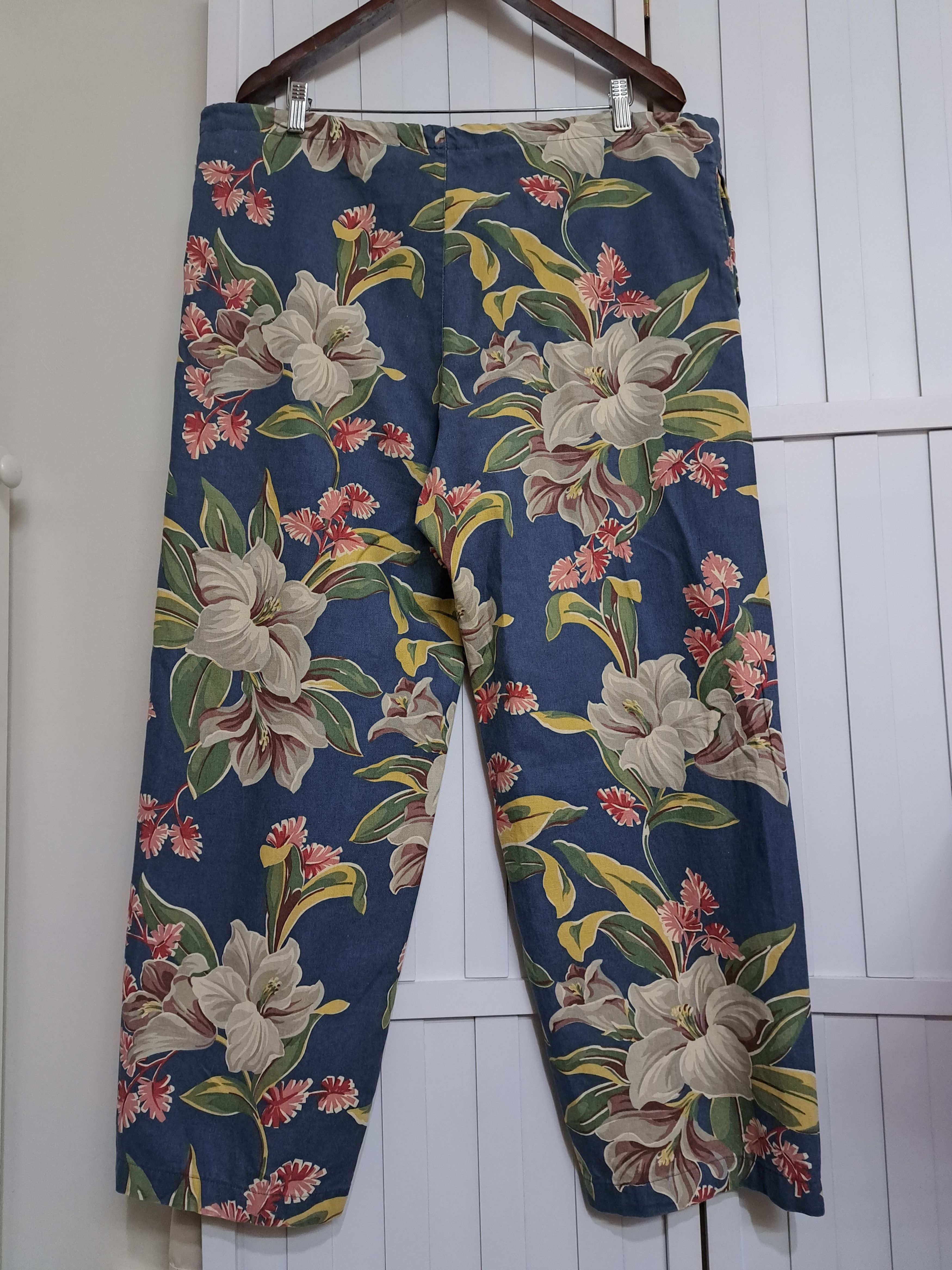 Polo Ralph Lauren Vintage Polo Ralph Lauren Floral Drawstring Trousers Size US 34 / EU 50 - 3 Thumbnail