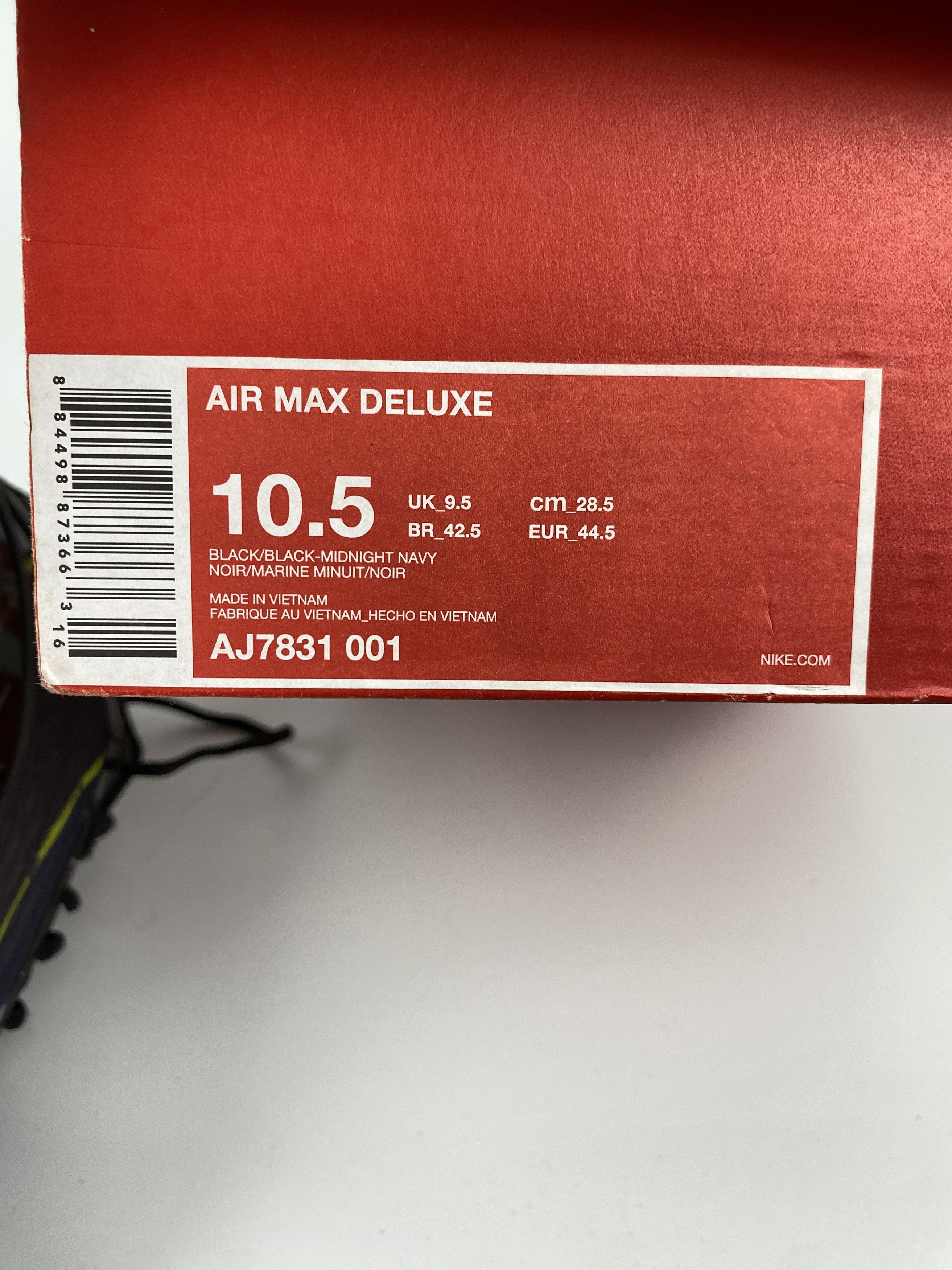 Nike Nike Air Max Deluxe Black MIDNIGHT Navy Sneakers Size US 10.5 / EU 43-44 - 13 Thumbnail