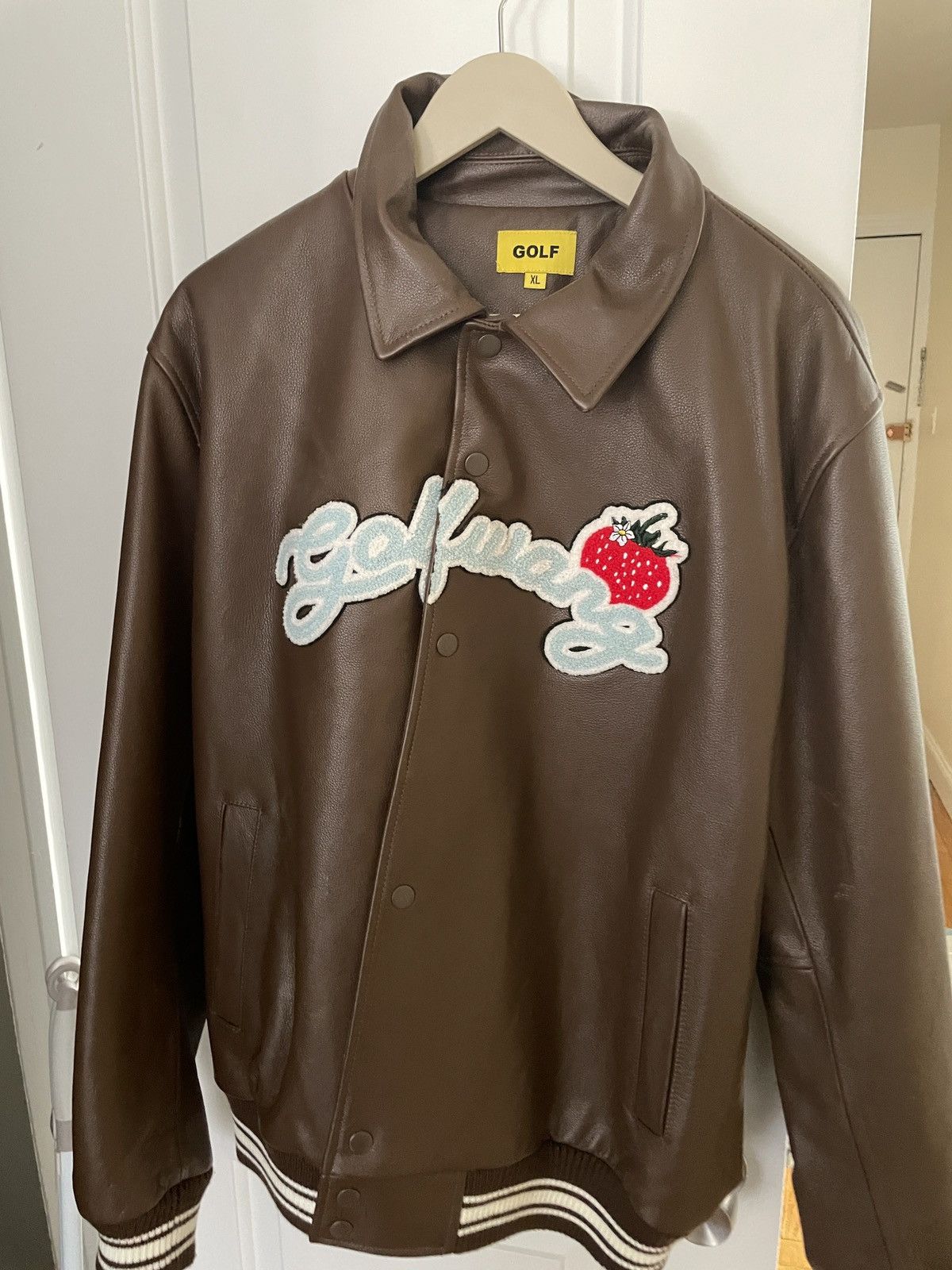 Golf Wang Golf Wang Strawberry Leather Jacket | Grailed