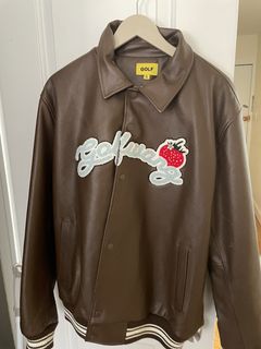 Golf Wang Golfwang Strawberry Leather Jacket | Grailed