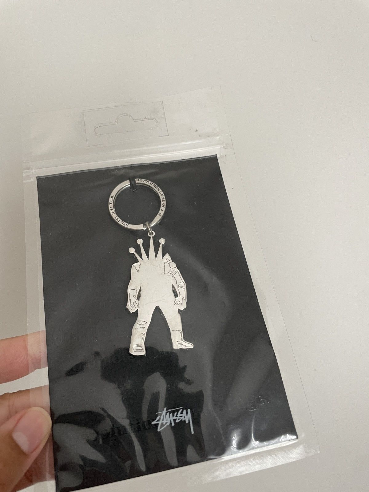 Stussy crown man keychain