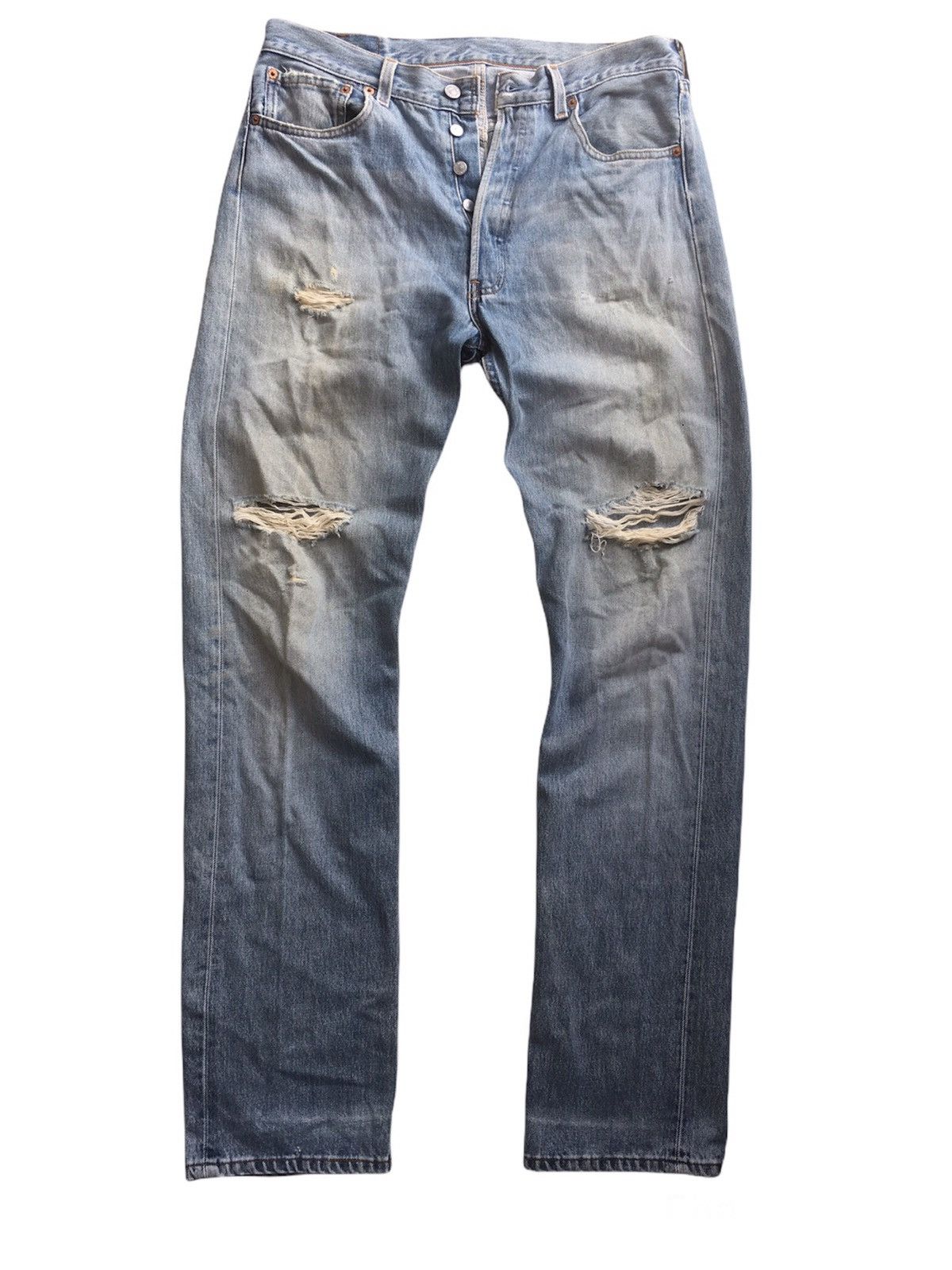 Levi's Vintage 90s Levi’s 501 Distressed Denim Jeans size 33 Size US 33 - 1 Thumbnail