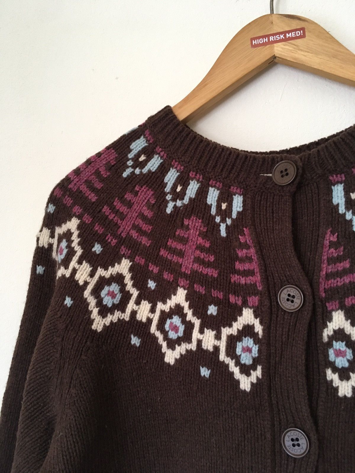Lacoste × Native Lacoste Knitwear Blended Wool Cardigan Size US S / EU 44-46 / 1 - 5 Thumbnail
