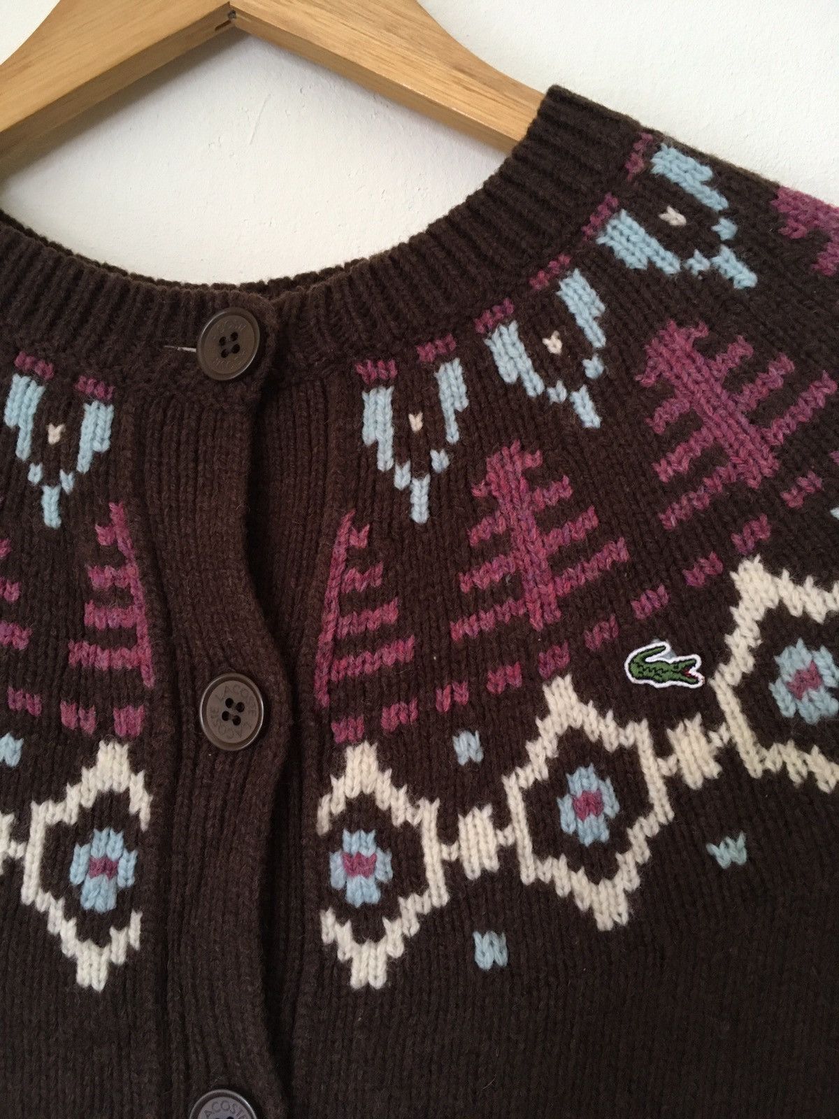Lacoste × Native Lacoste Knitwear Blended Wool Cardigan Size US S / EU 44-46 / 1 - 4 Thumbnail