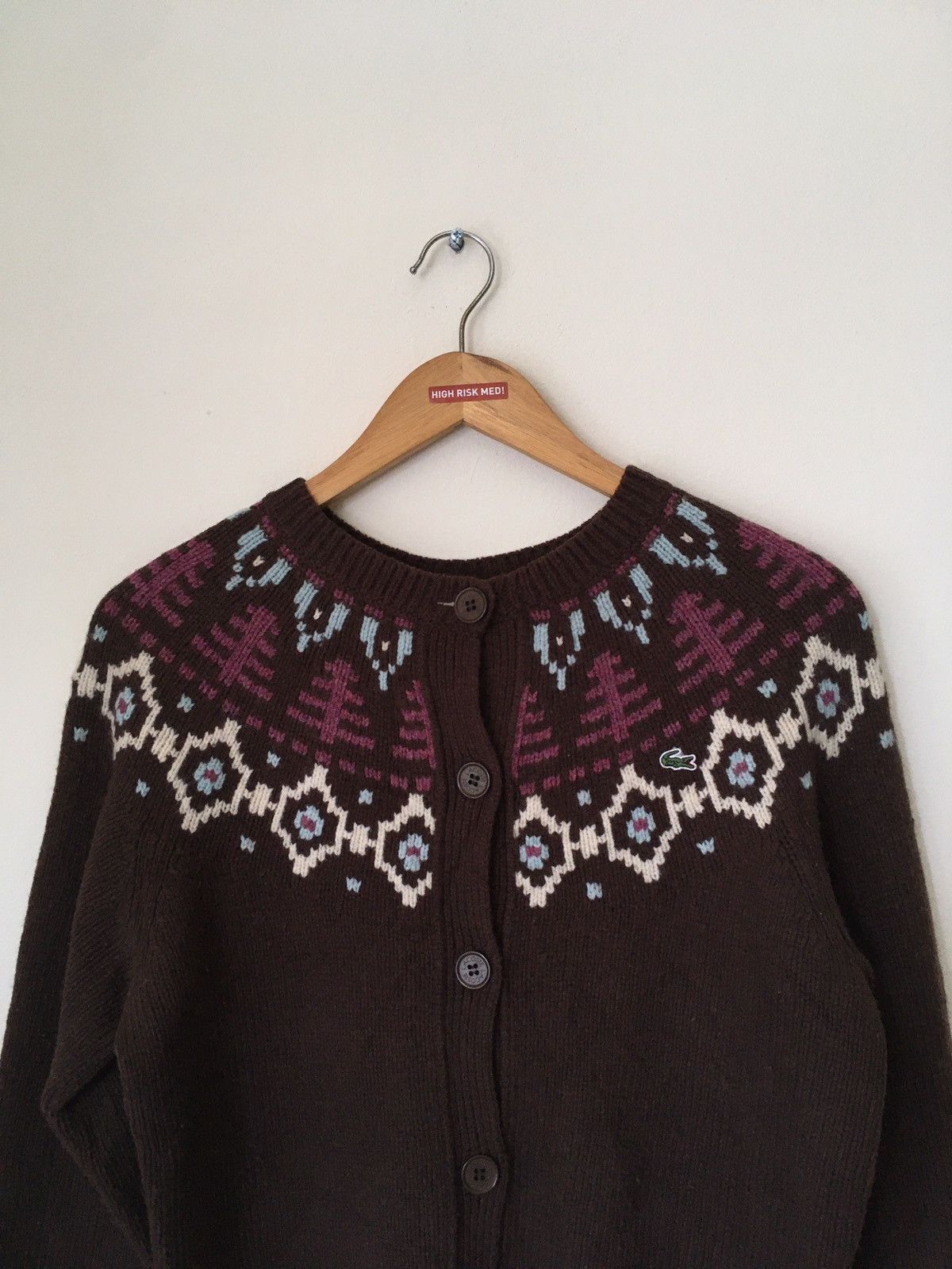 Lacoste × Native Lacoste Knitwear Blended Wool Cardigan Size US S / EU 44-46 / 1 - 3 Thumbnail