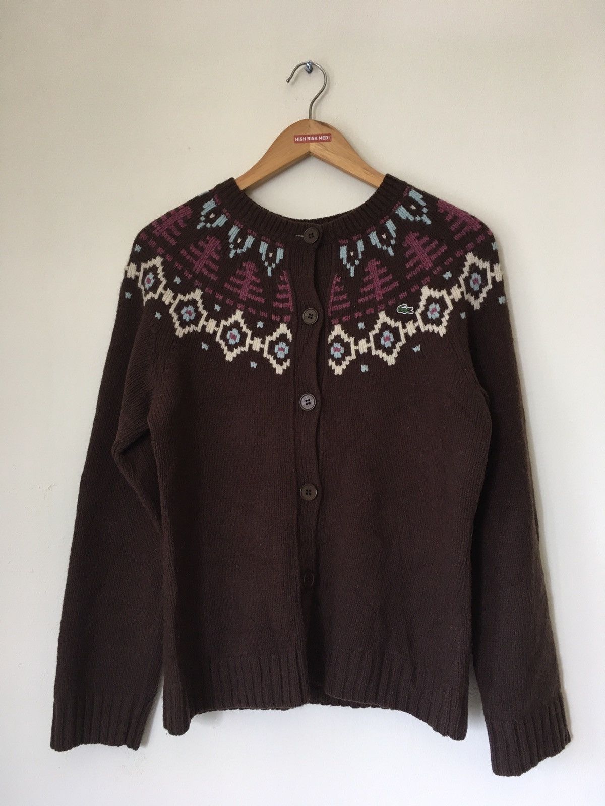 Lacoste × Native Lacoste Knitwear Blended Wool Cardigan Size US S / EU 44-46 / 1 - 11 Thumbnail