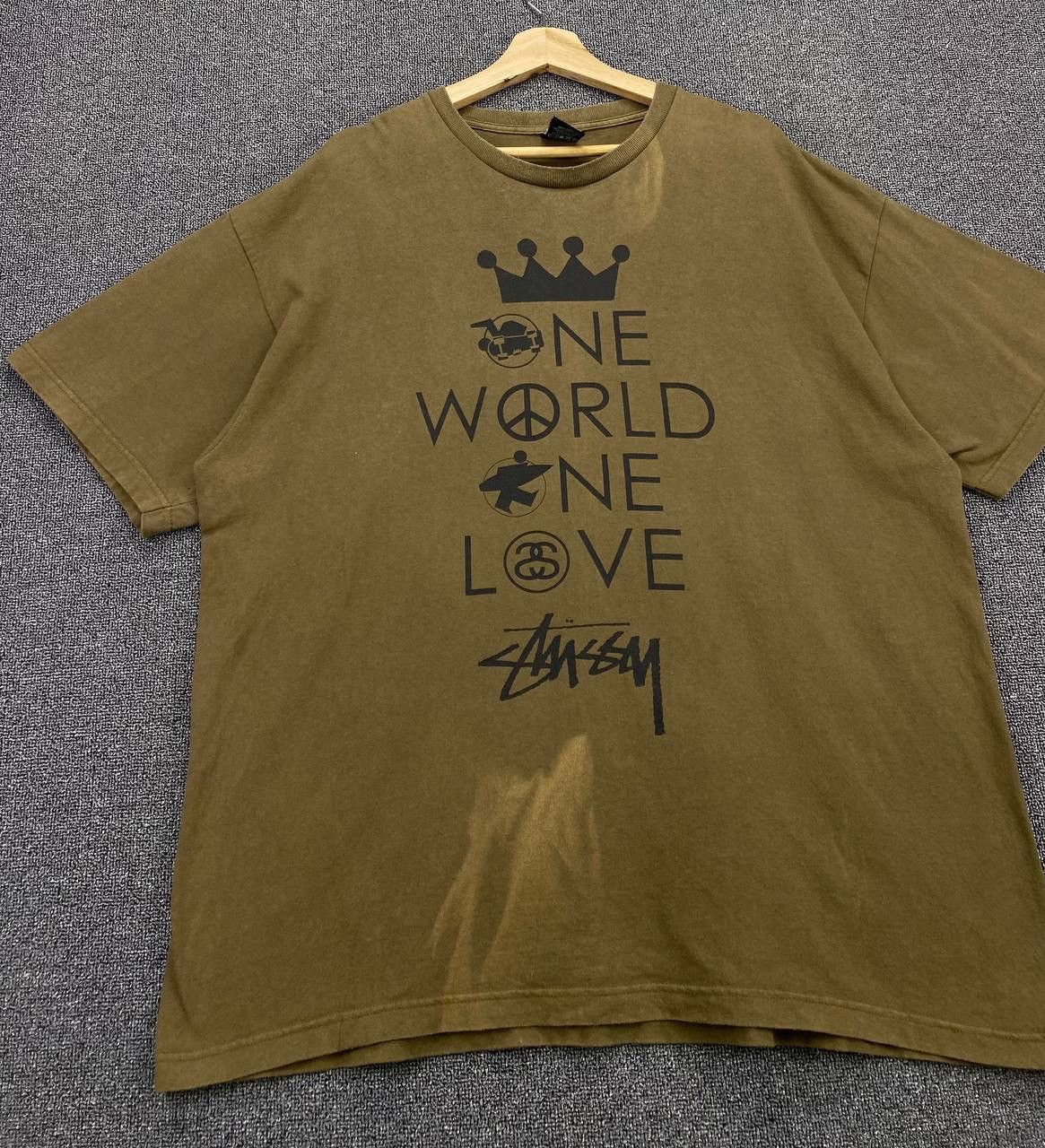 Stussy Vintage Stussy One World One Love SpeellOut Tees T Shirts Size US XXL / EU 58 / 5 - 5 Thumbnail