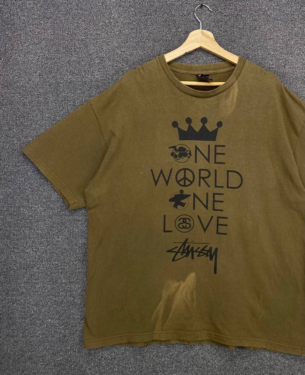 Stussy Vintage Stussy One World One Love SpeellOut Tees T Shirts Size US XXL / EU 58 / 5 - 3 Thumbnail