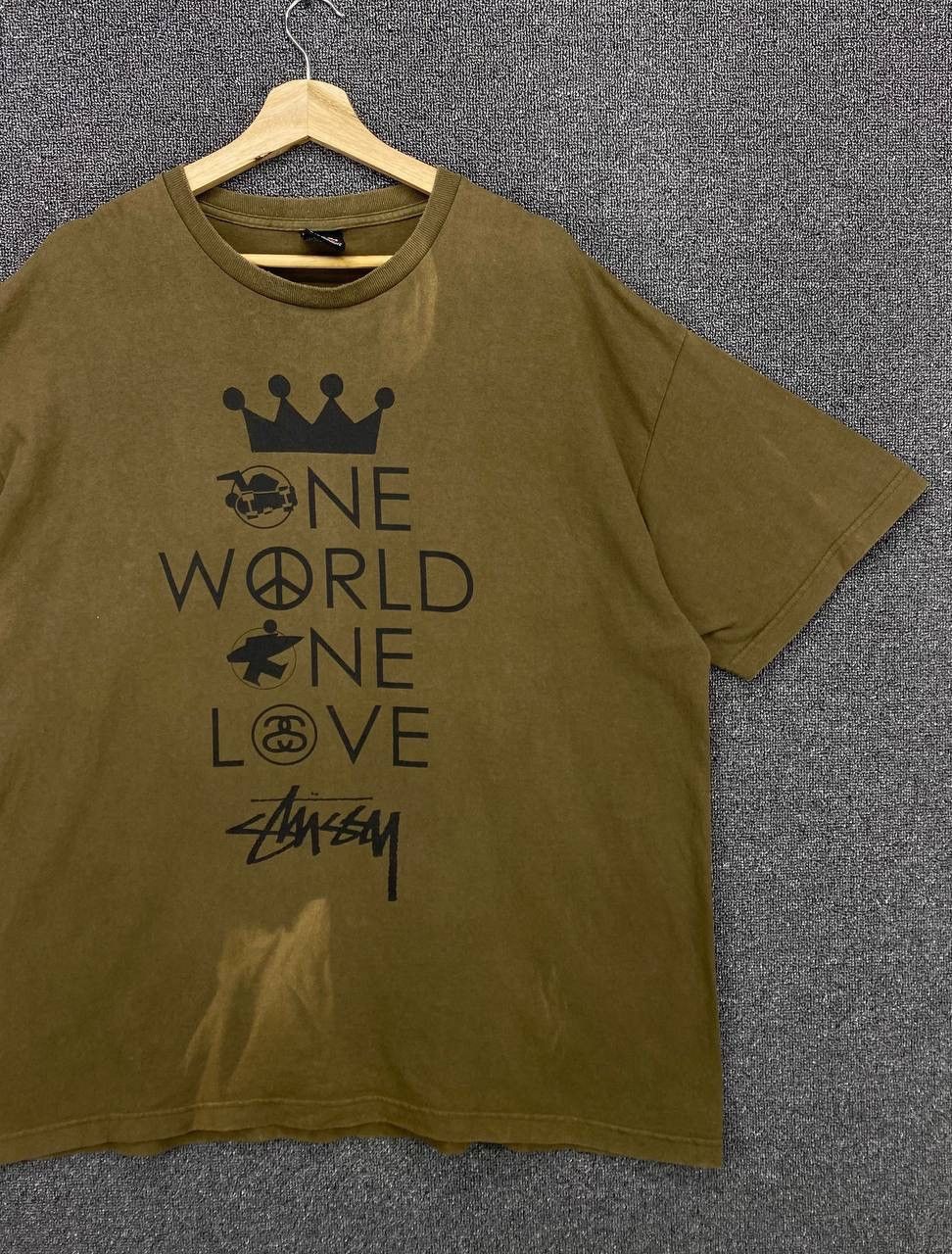 Stussy Vintage Stussy One World One Love SpeellOut Tees T Shirts Size US XXL / EU 58 / 5 - 4 Thumbnail