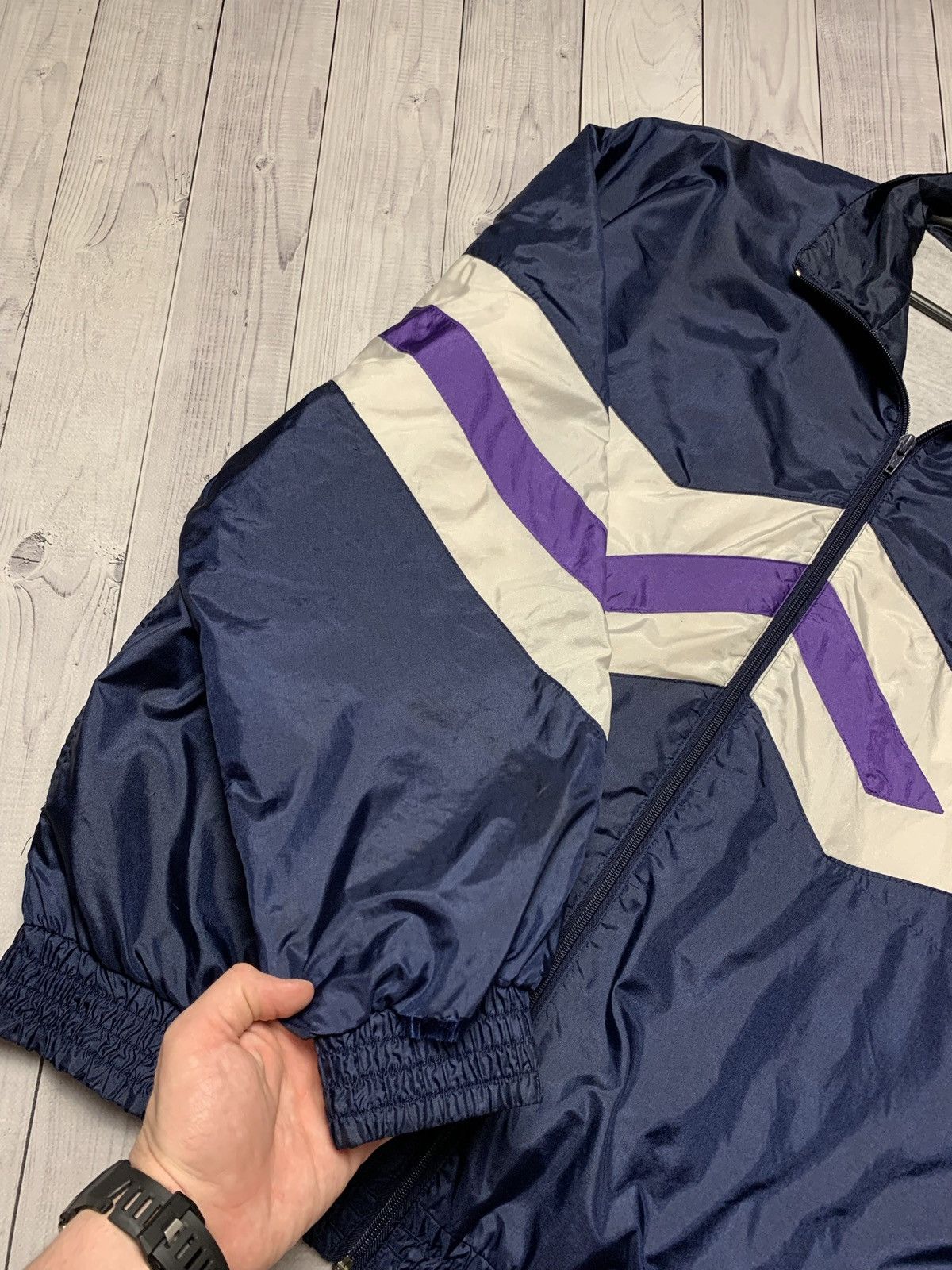 Vintage Vintage adidas track jacket size S purple line Size US S / EU 44-46 / 1 - 8 Thumbnail