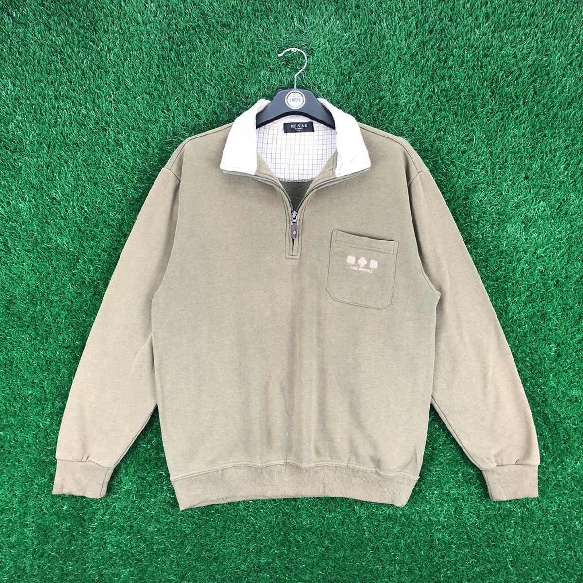 Japanese Brand Vintage 90's MC Nine Homme Polo Shirt Quarter Zipper Size US S / EU 44-46 / 1 - 1 Thumbnail