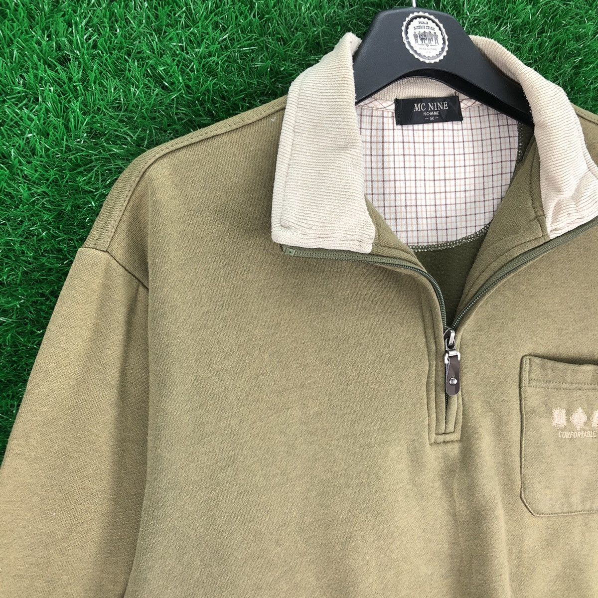 Japanese Brand Vintage 90's MC Nine Homme Polo Shirt Quarter Zipper Size US S / EU 44-46 / 1 - 2 Thumbnail