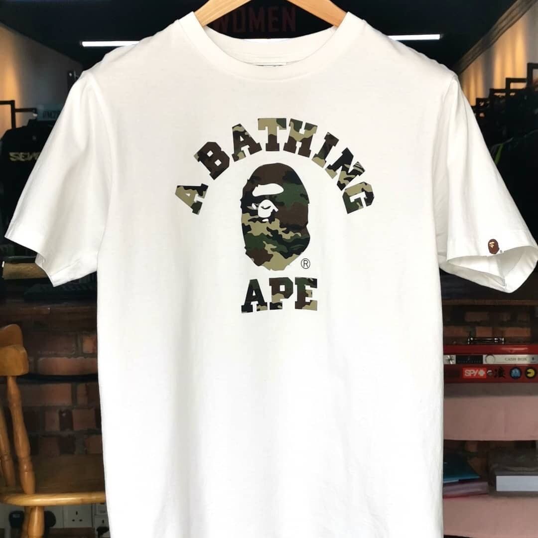 Bape Woodland Camo College Tee Size US M / EU 48-50 / 2 - 1 Thumbnail