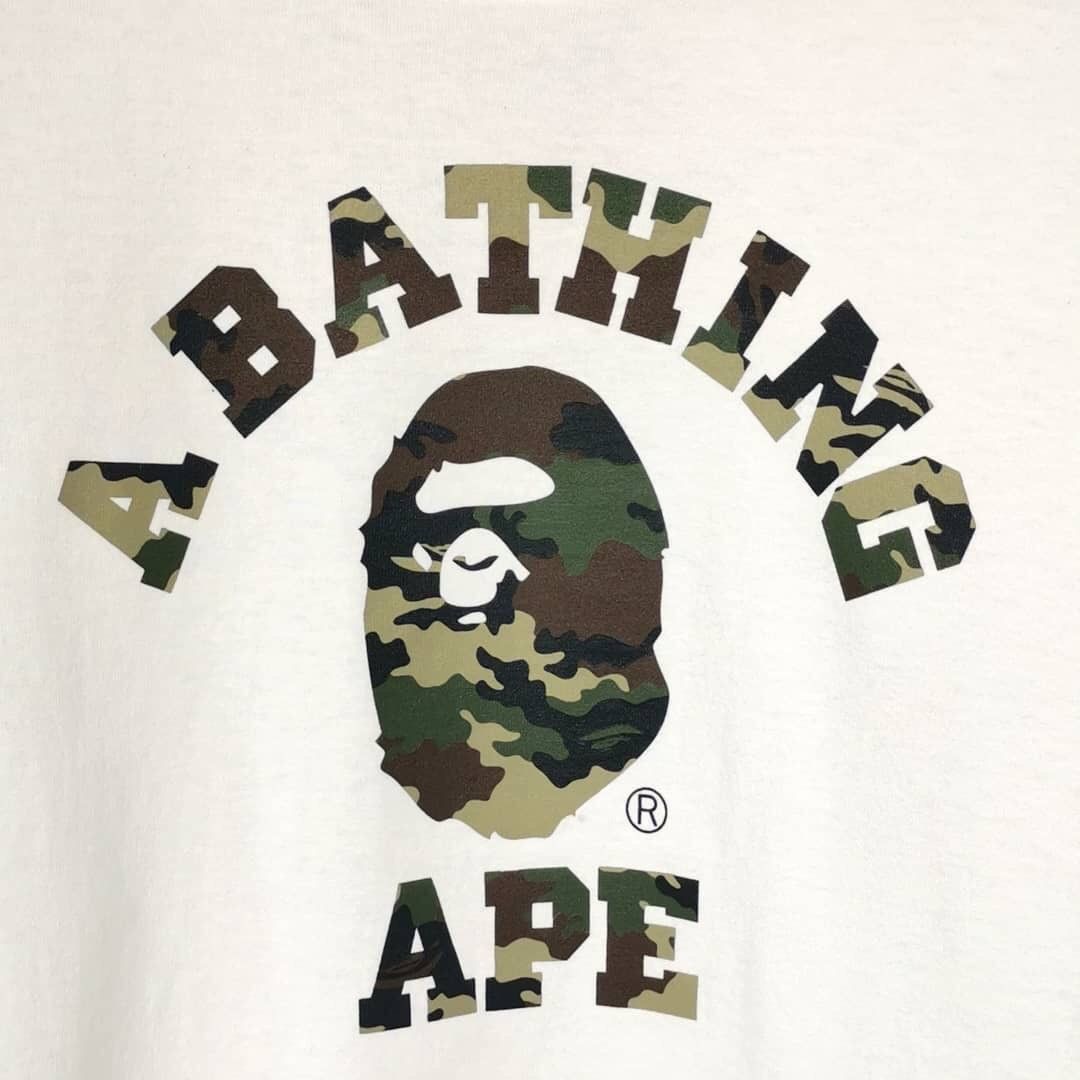 Bape Woodland Camo College Tee Size US M / EU 48-50 / 2 - 2 Thumbnail