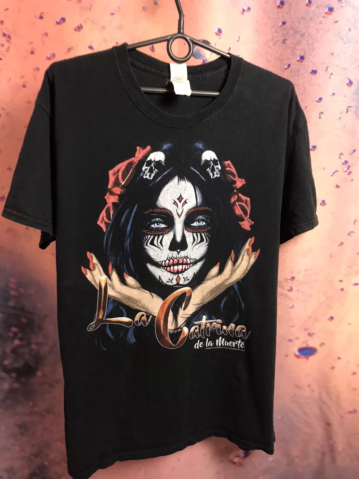Vintage La Catrina de La Muerta streetwear art tee Size US M / EU 48-50 / 2 - 2 Thumbnail