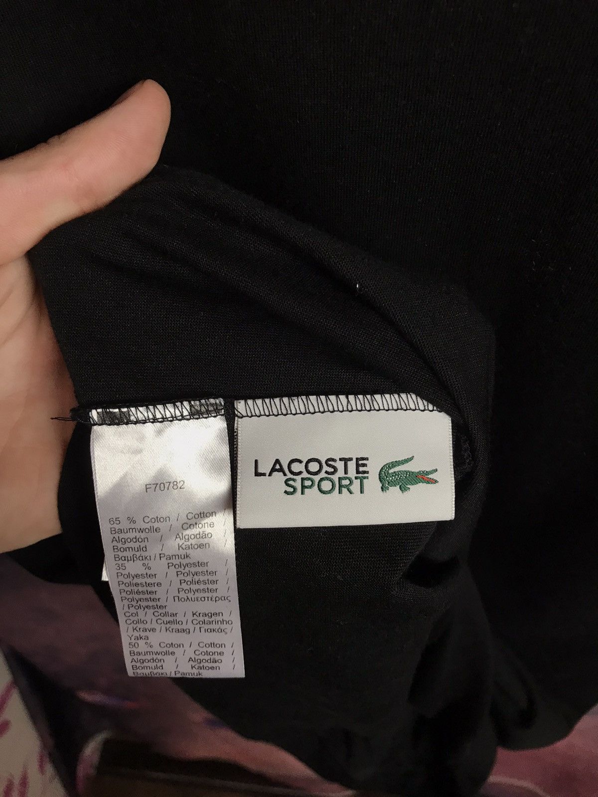 Lacoste Lacoste luxury streetwear black tee Size US L / EU 52-54 / 3 - 4 Thumbnail