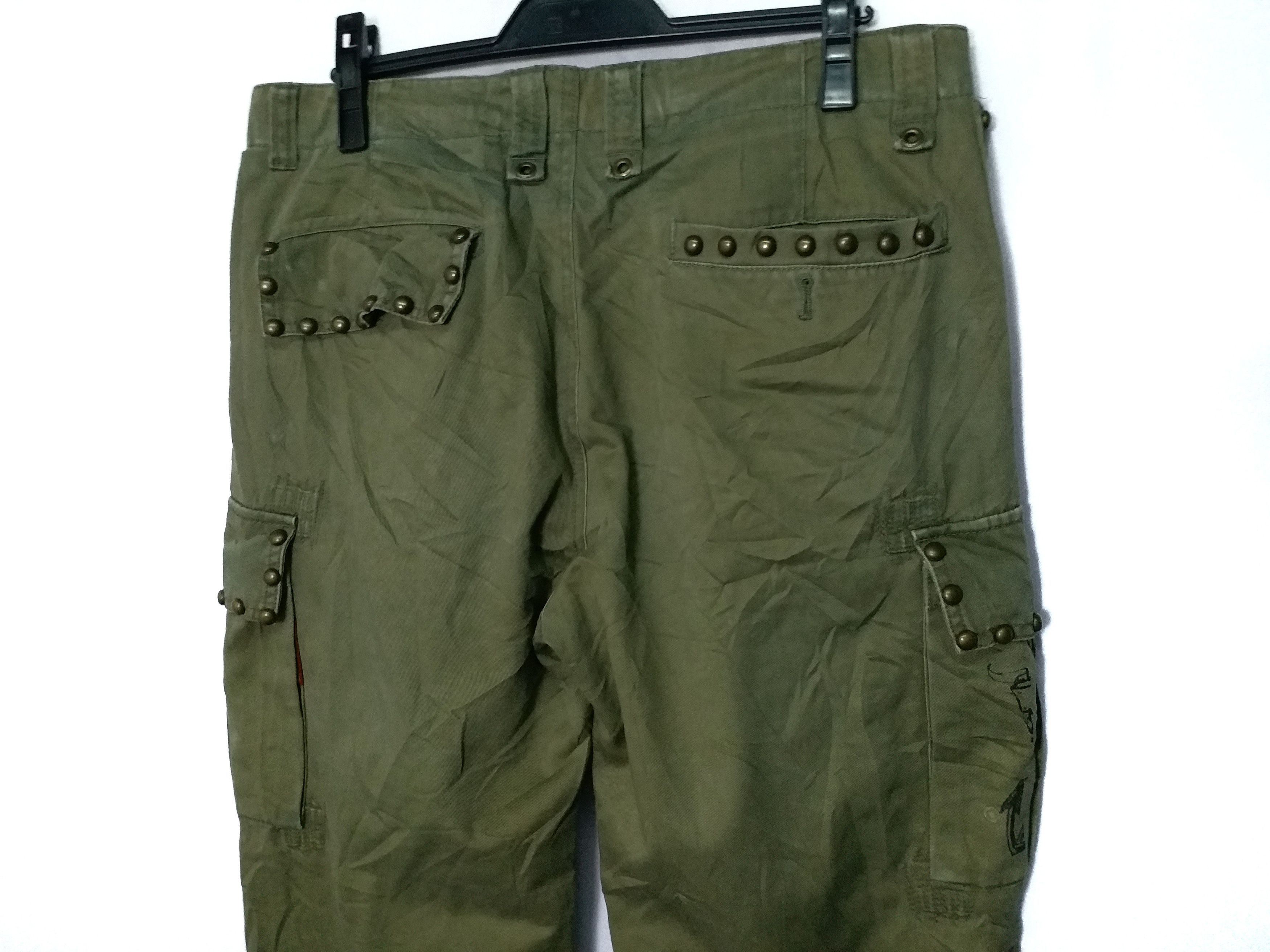 Japanese Brand 🚀 Loose Baggy NY Streetwear Wide Legs Cargo Pant Size US 34 / EU 50 - 3 Thumbnail